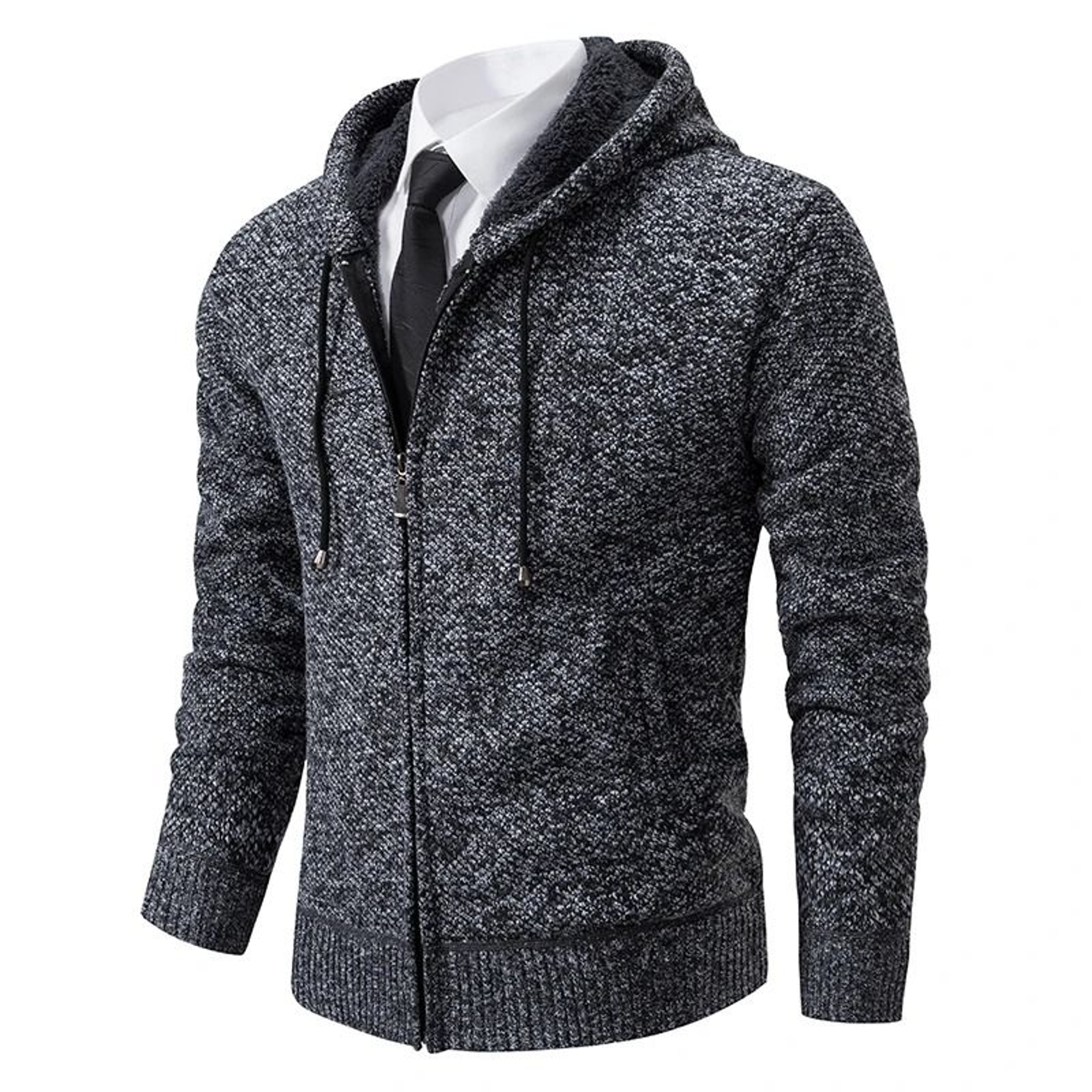 Autumn Winter Mens Casual Sports Coat Fleece Warm Zipper Cardigan 15