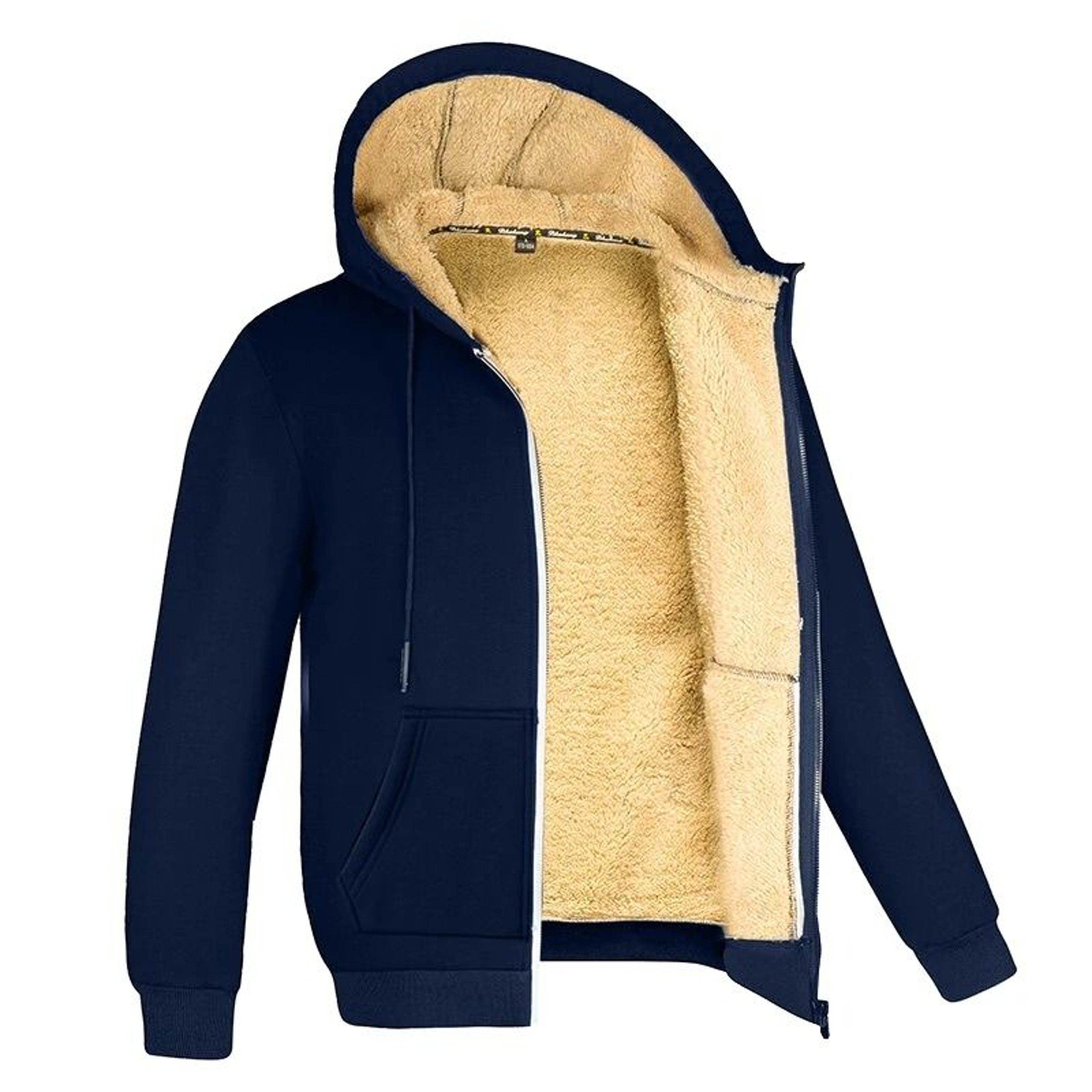 Winter Lambswool Fleece Hoodie Jacket With Hood And Zipper 7