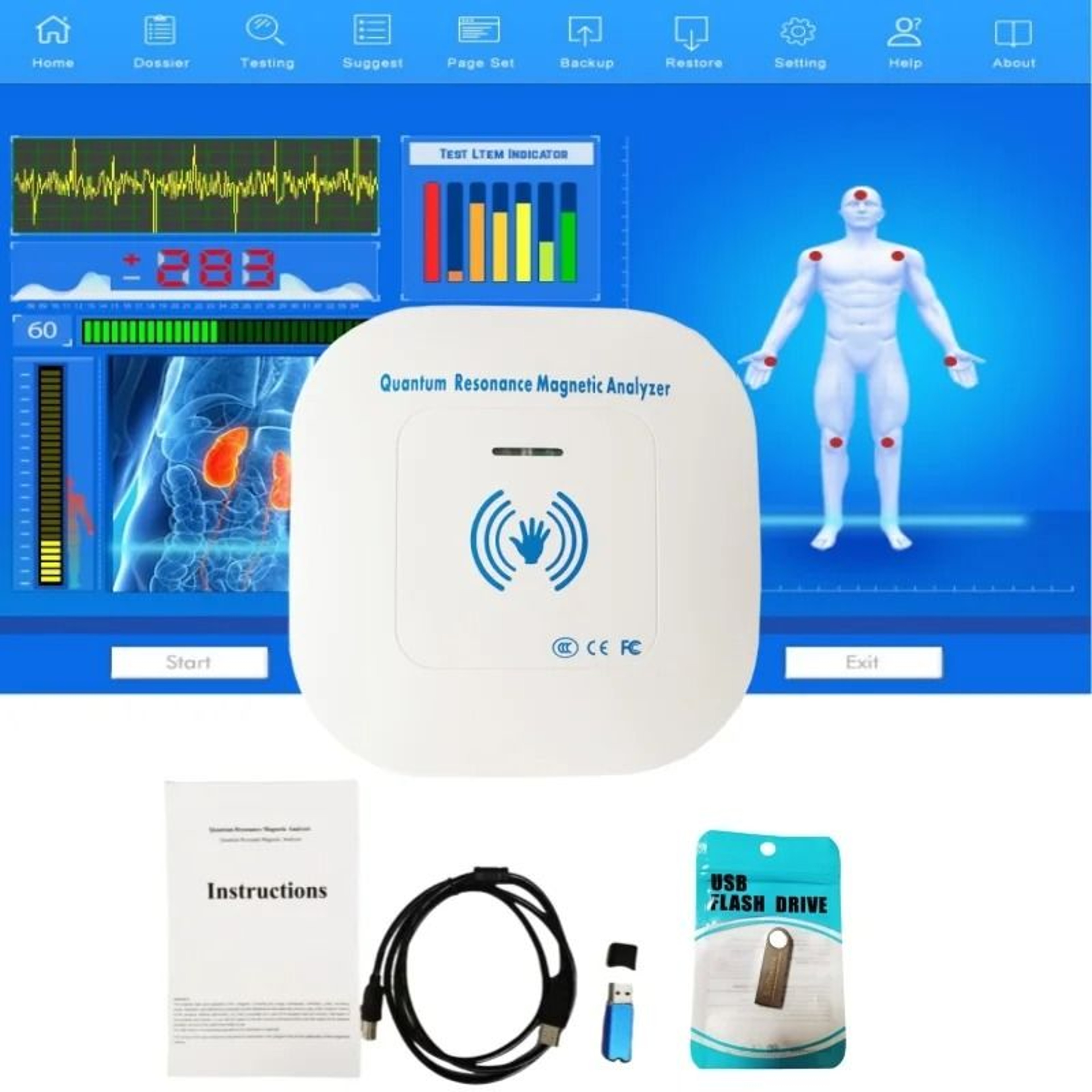 Portable Quantum Resonance Health Analyzer With USB Software Support 1