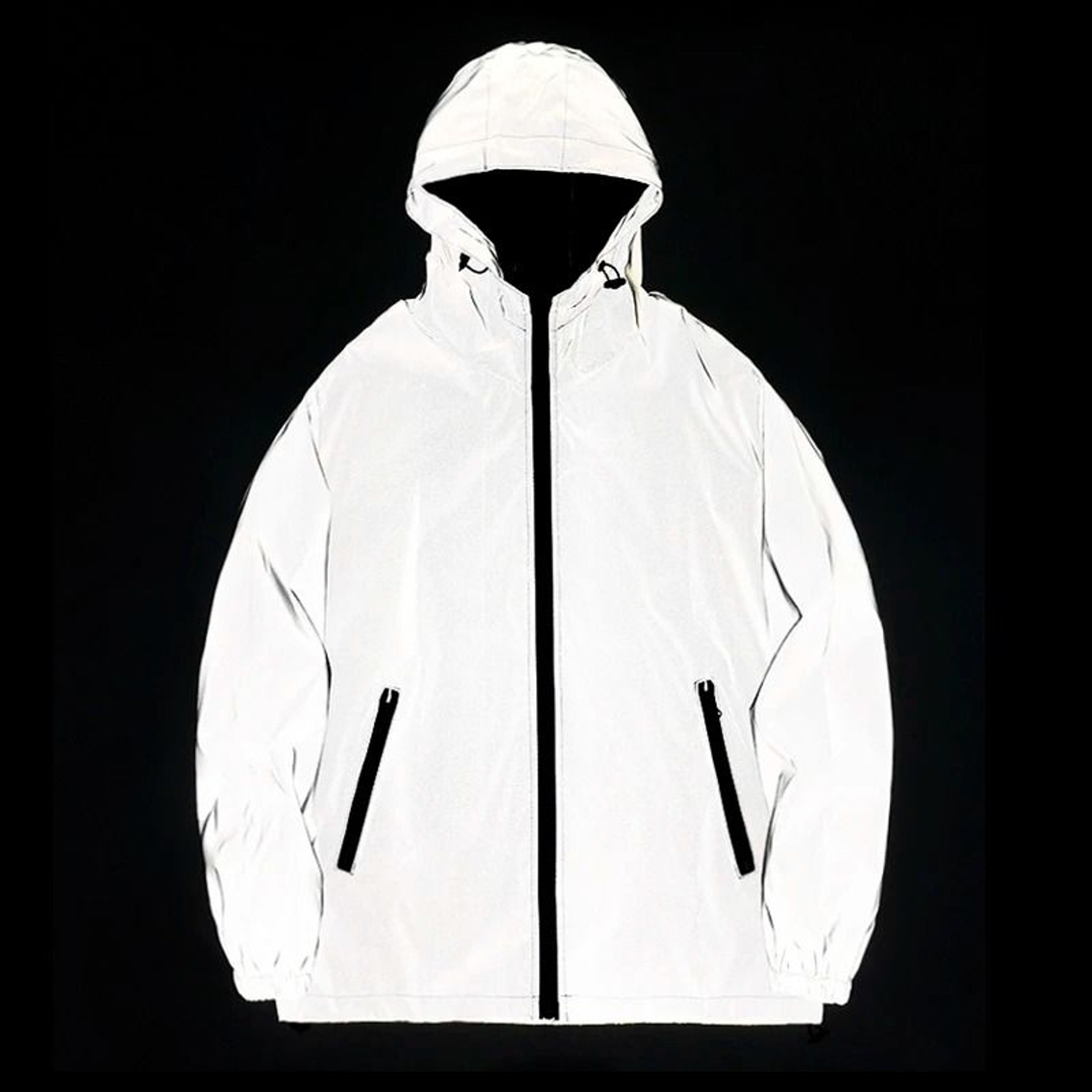 Reflective Night Jacket Waterproof Hooded Windbreaker For Men 0