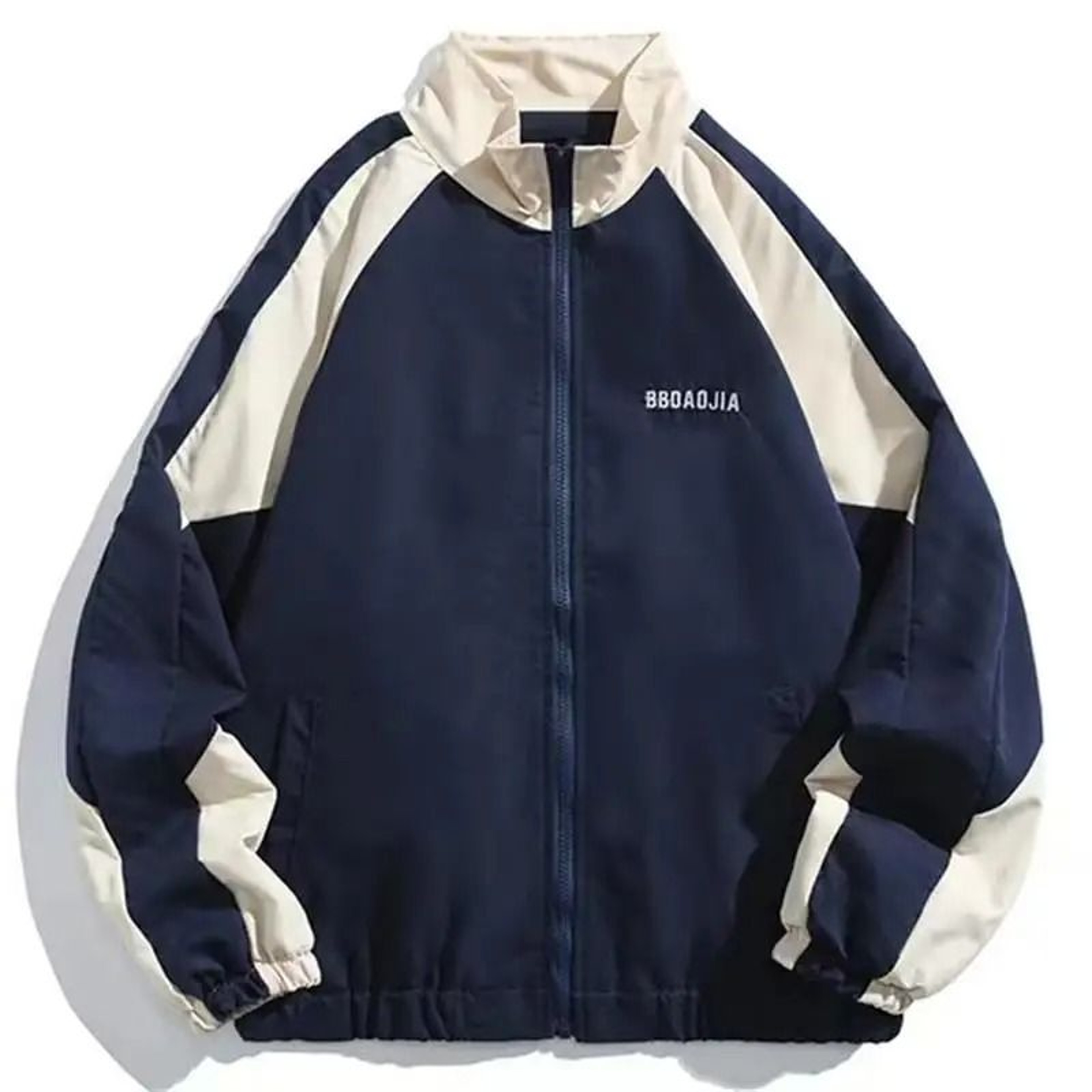 Hip Hop Varsity Jacket Patchwork College Style Windbreaker 2