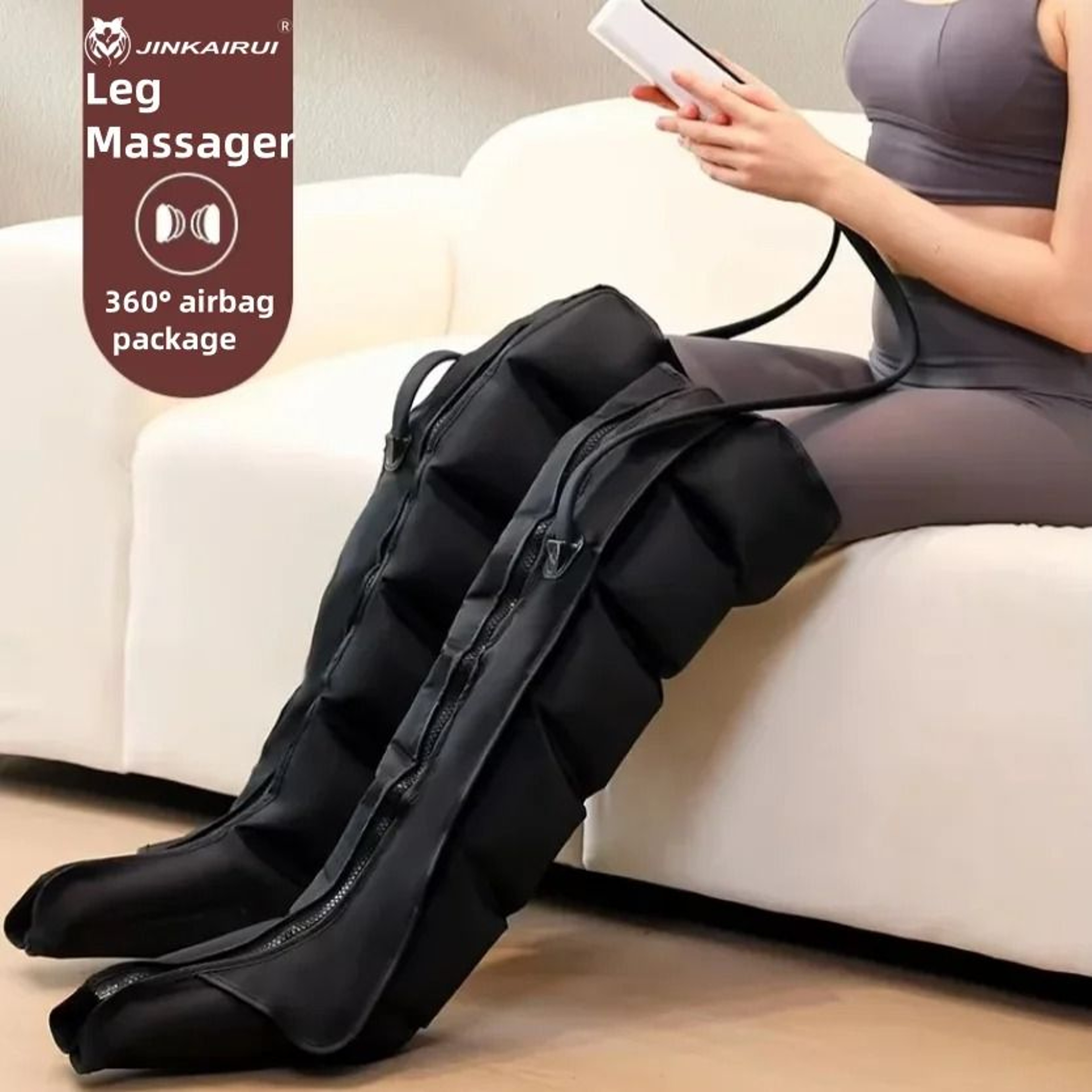 Electric Air Pressure Leg Massager With Kneading And Remote Control 1