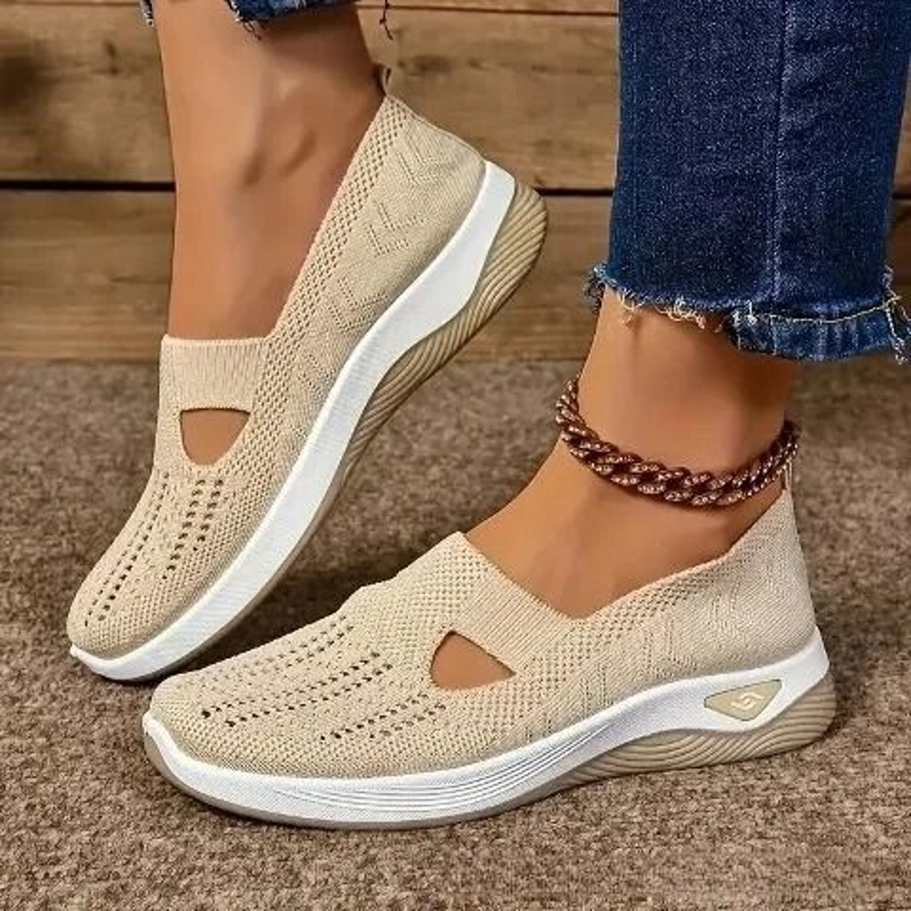 Summer Women Sneakers Breathable Slip On Walking Shoes 13