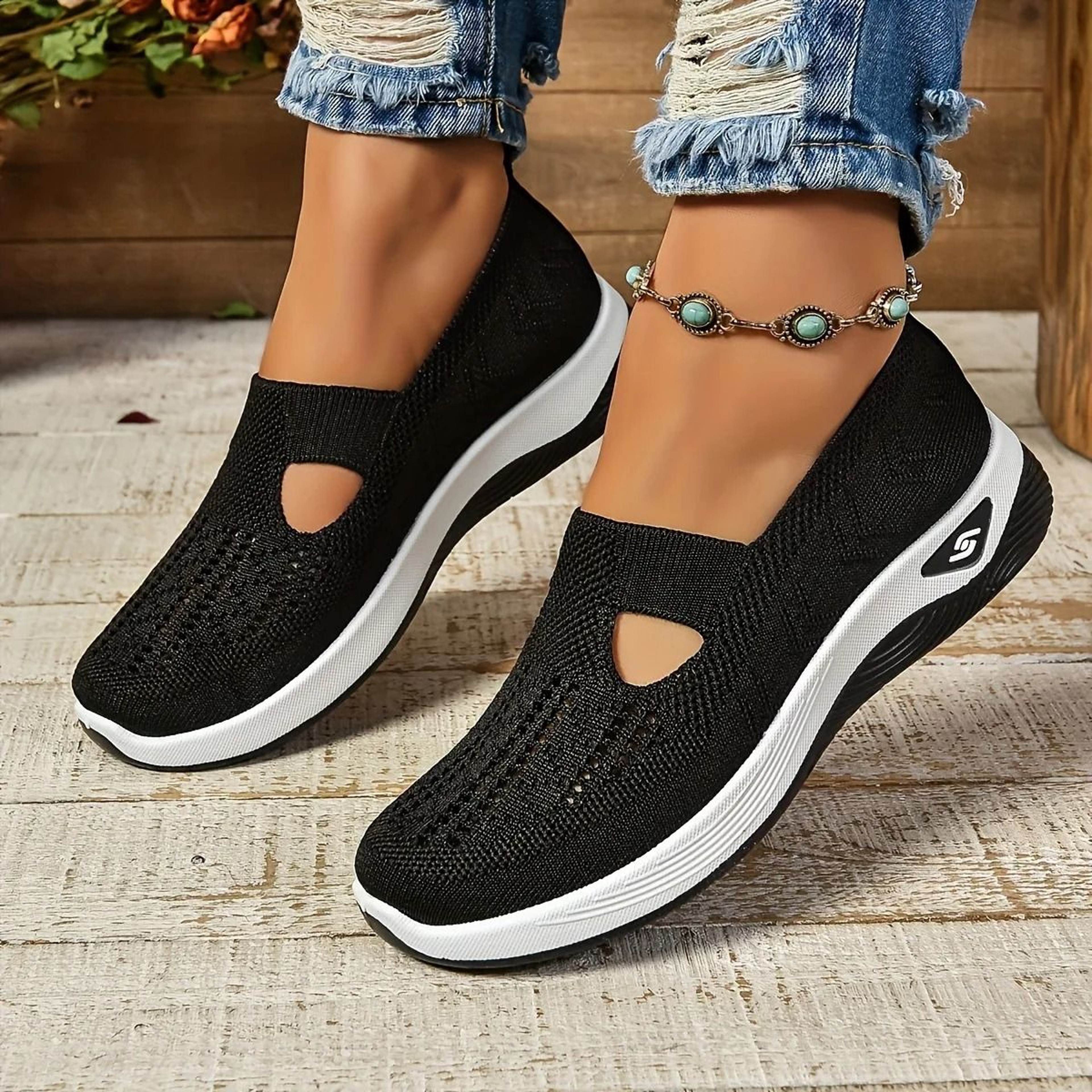 Summer Women Sneakers Breathable Slip On Walking Shoes 6
