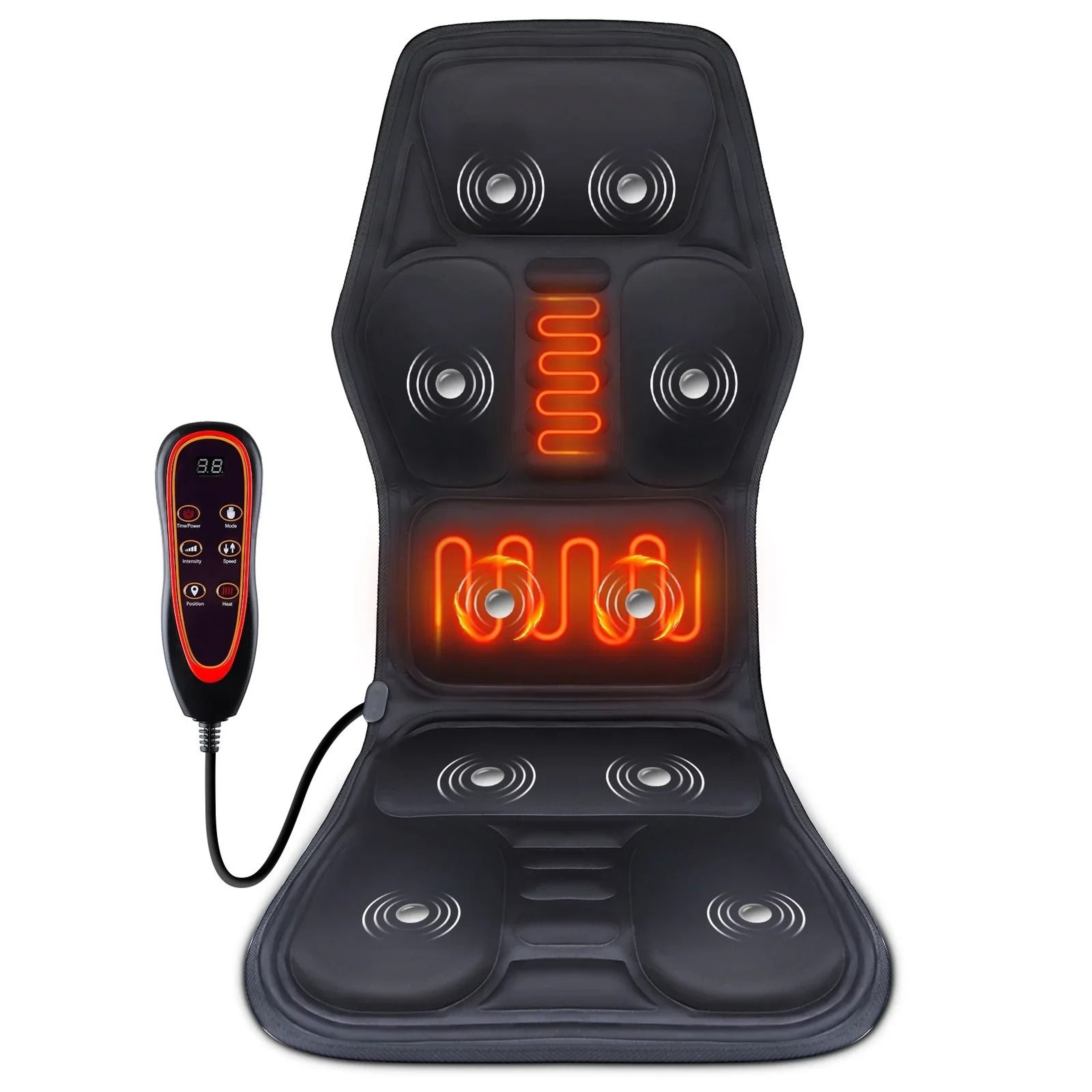 Electric Back Massager Cushion With Heat And Vibration For Full Body Relief 0
