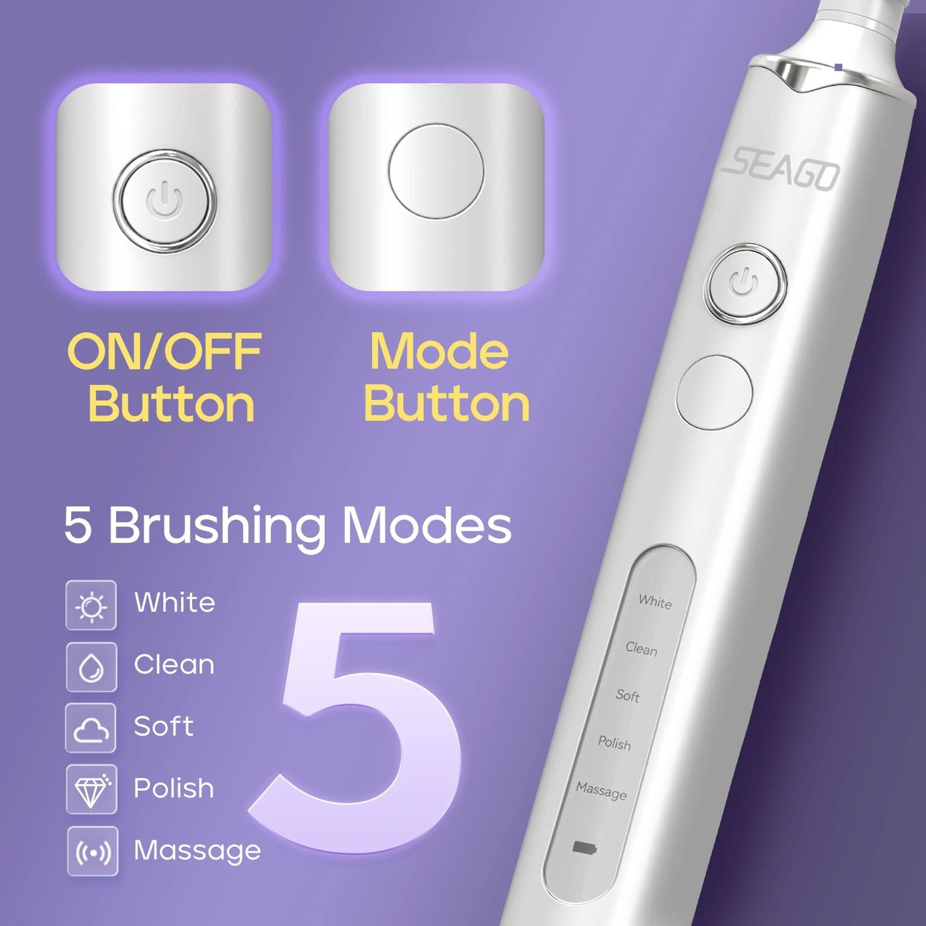 Rotating Electric Toothbrush With 8 Heads 5 Modes And Smart Timer 4
