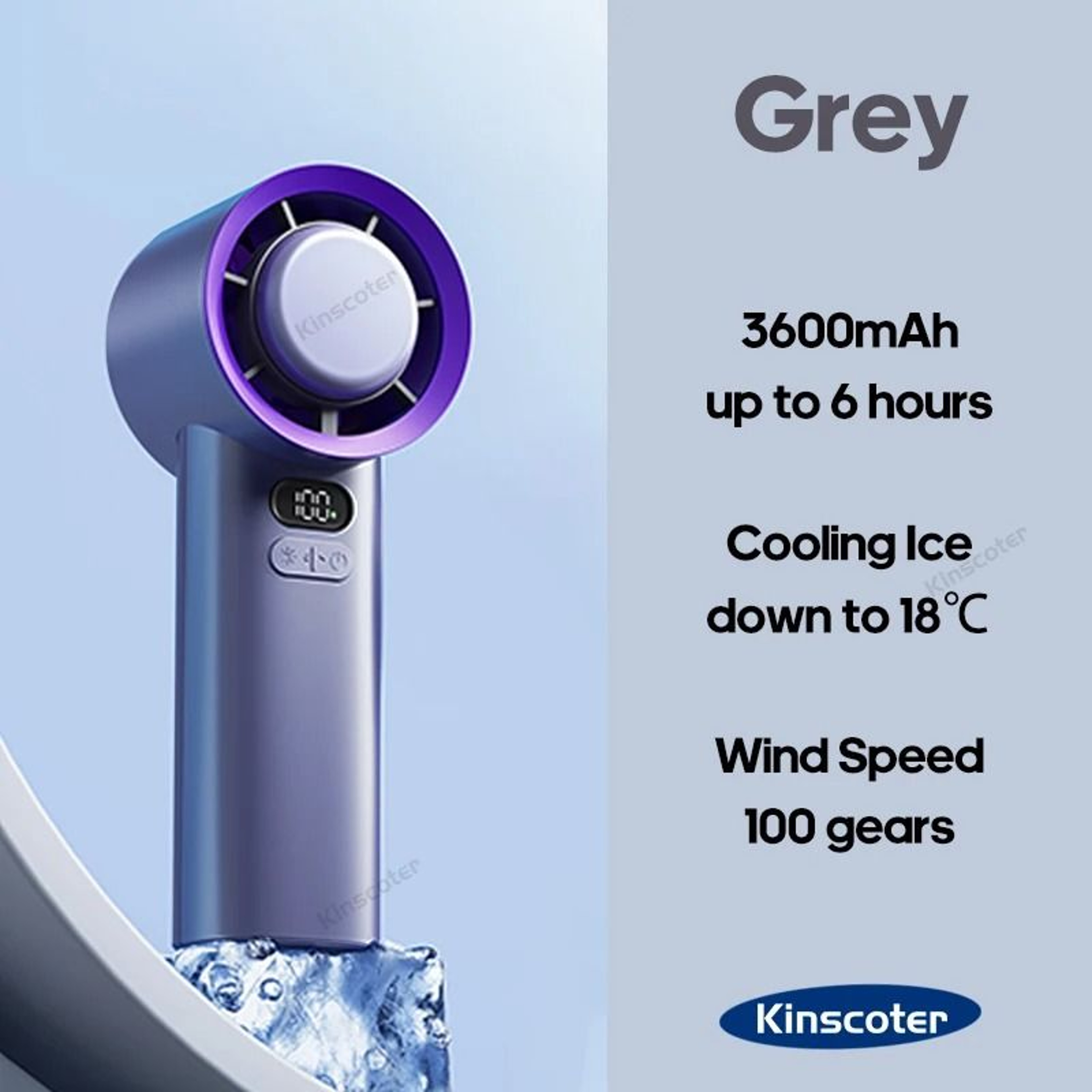 Portable Handheld Turbo Fan With 100 Speed Settings And Ice Cooling 11
