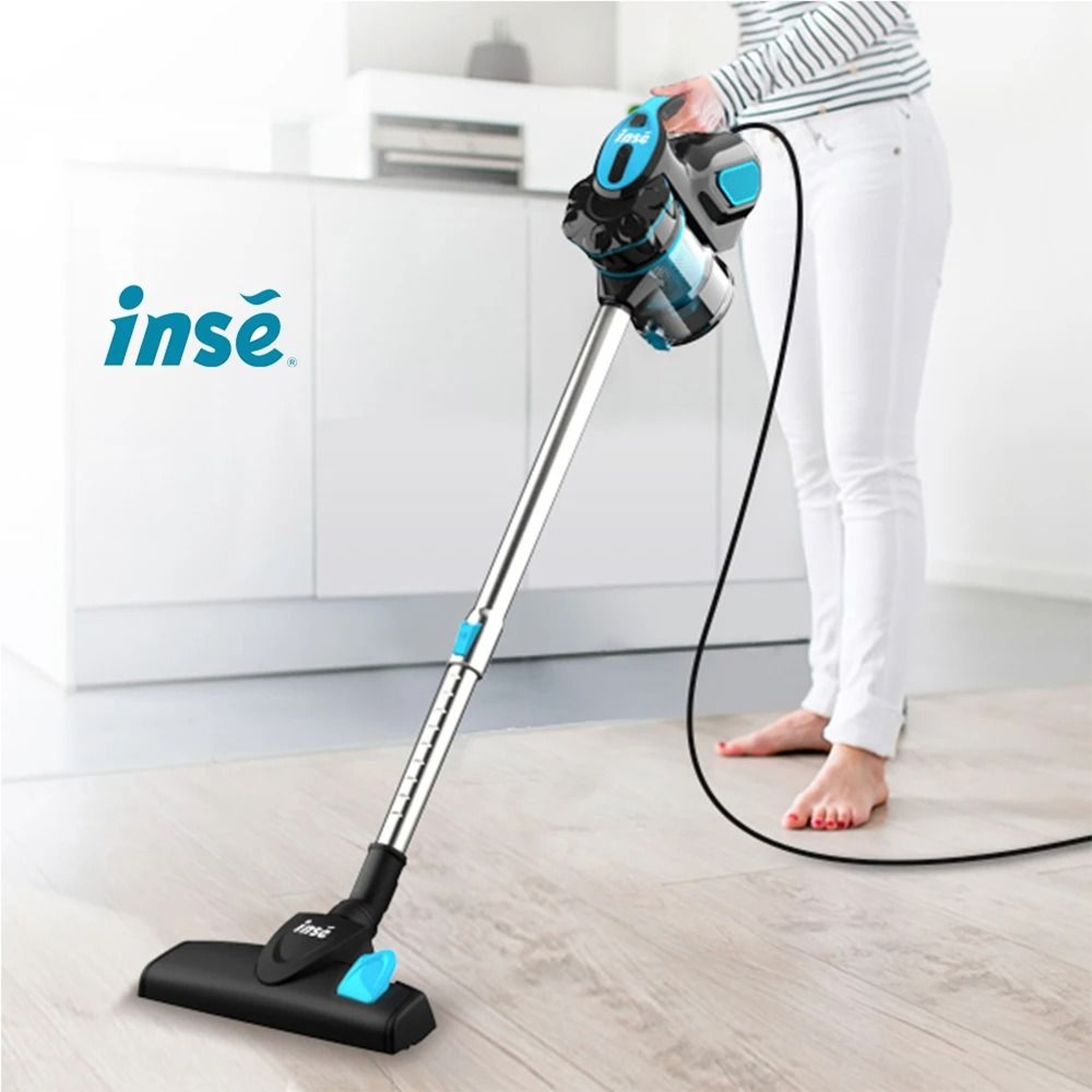 Corded Stick Vacuum Cleaner 18Kpa Suction 600W Motor Lightweight Handheld Vacuum For Pet Hair And H 2