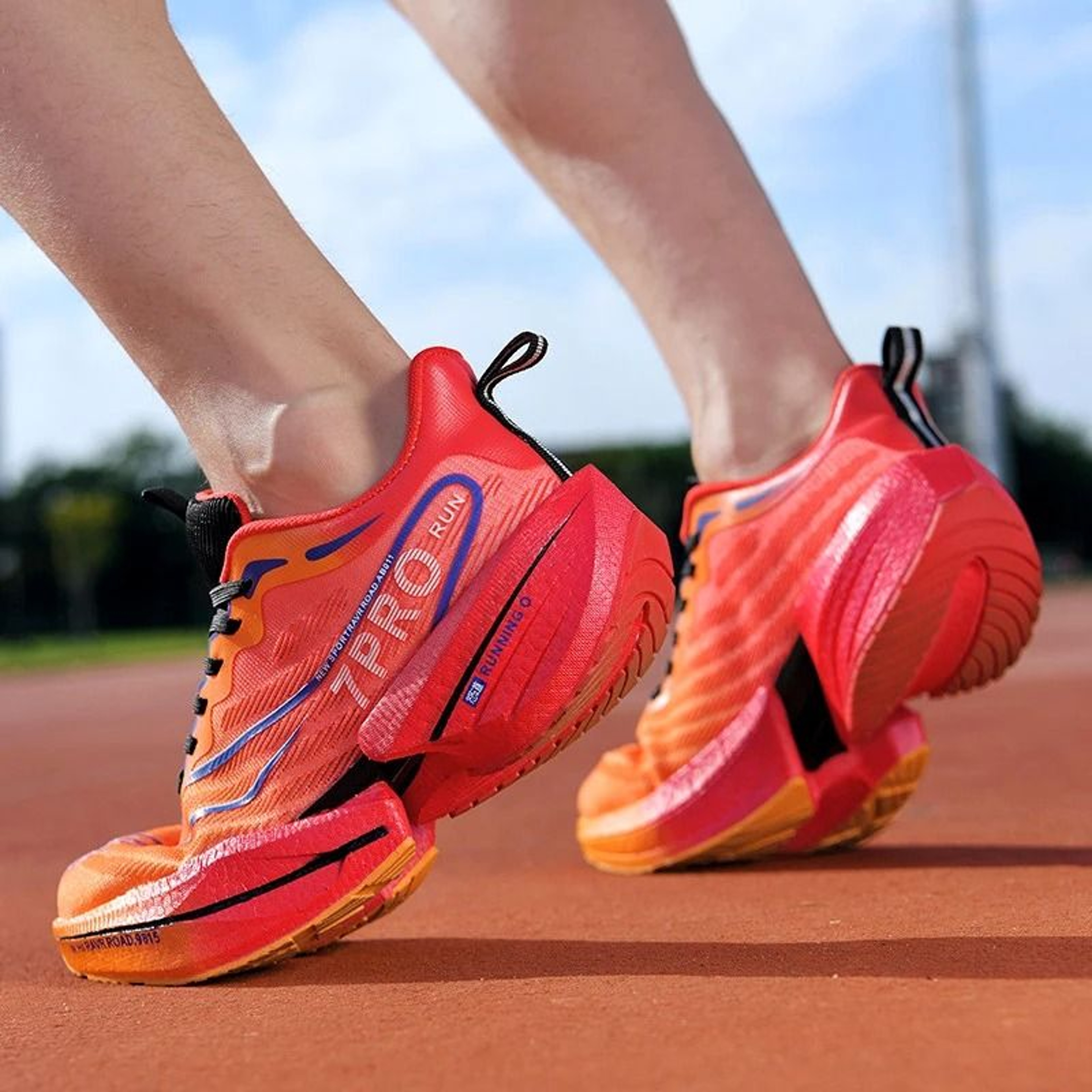 Mens Carbon Plate Running Sneakers Lightweight Mesh Sports Shoes 2