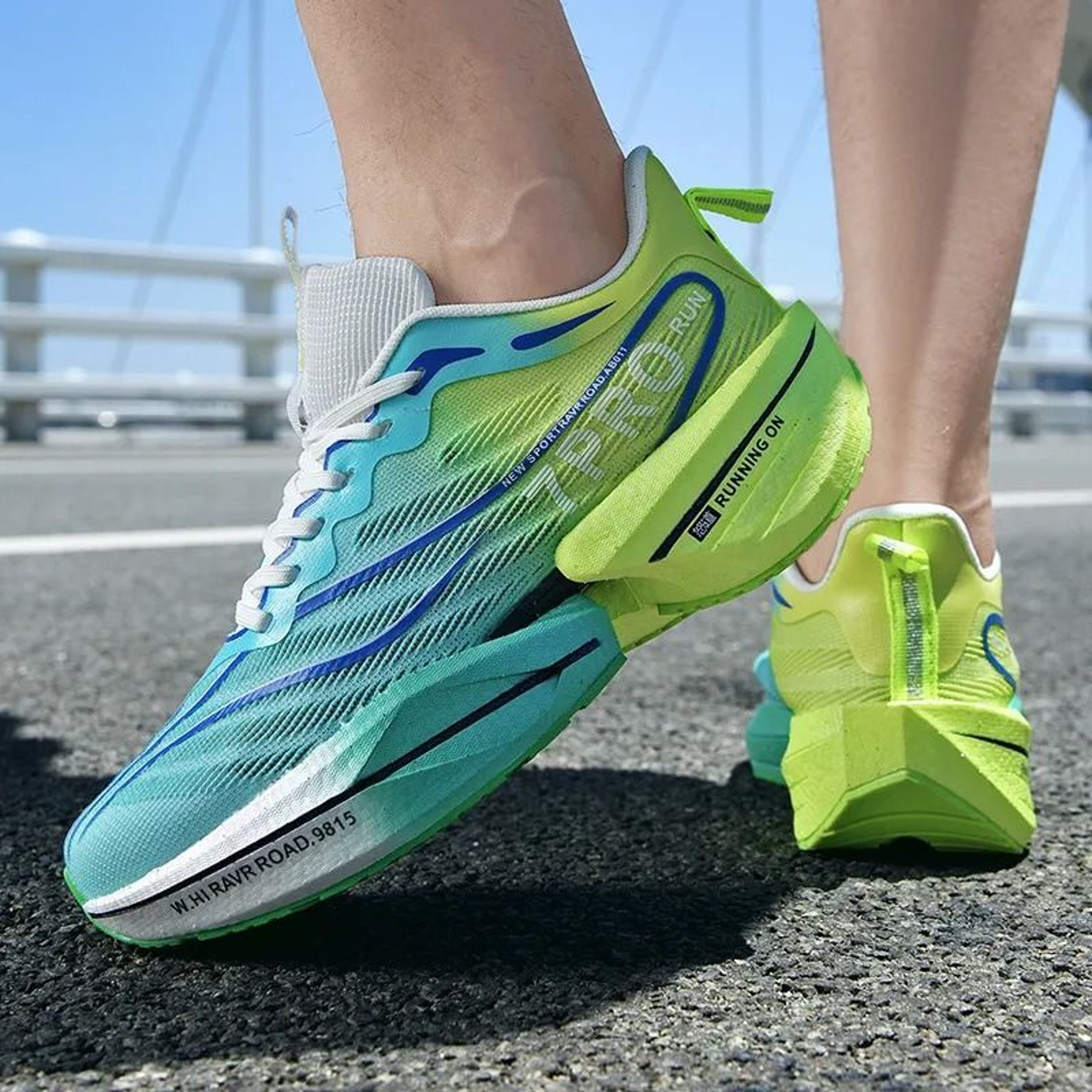 Mens Carbon Plate Running Sneakers Lightweight Mesh Sports Shoes 5