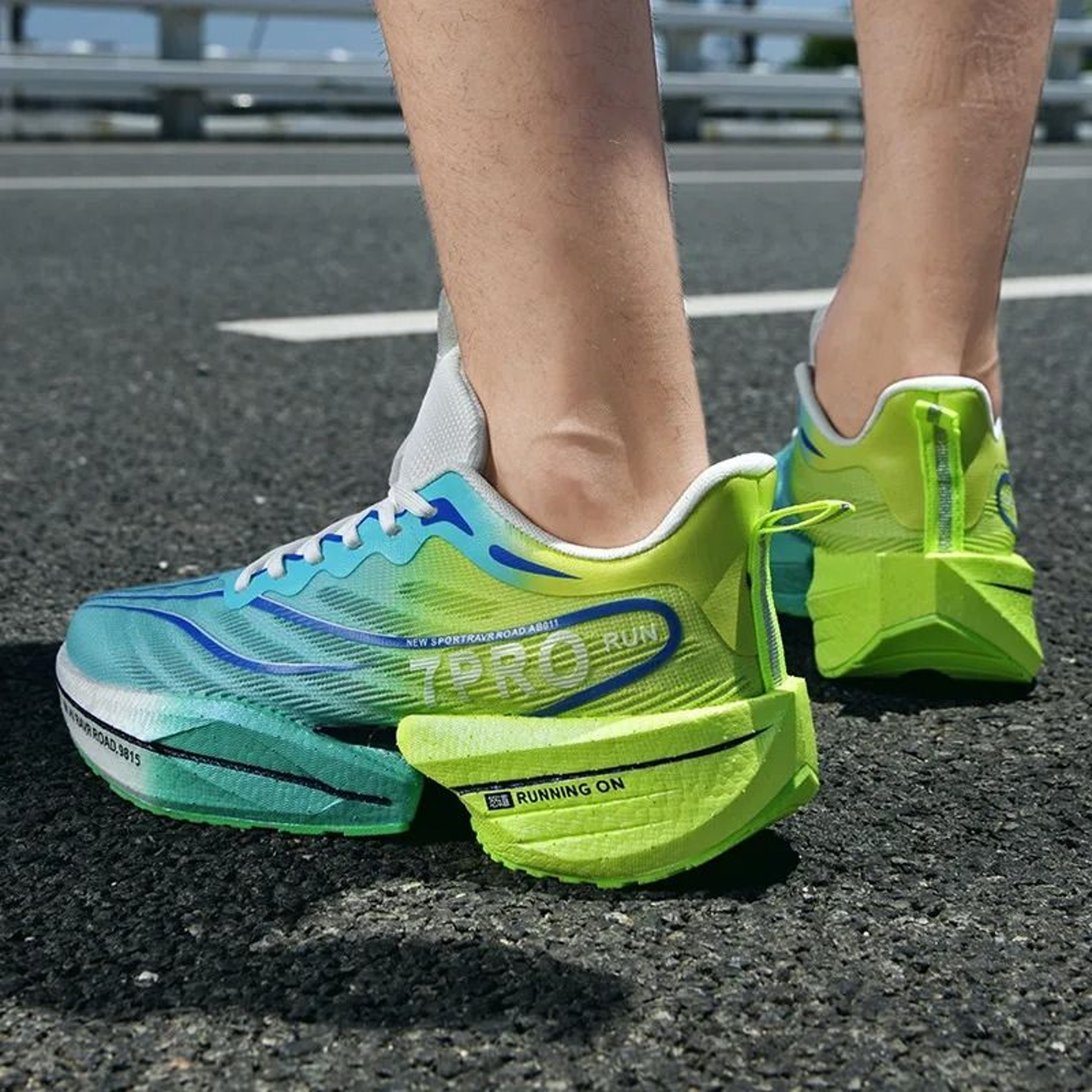 Mens Carbon Plate Running Sneakers Lightweight Mesh Sports Shoes 6