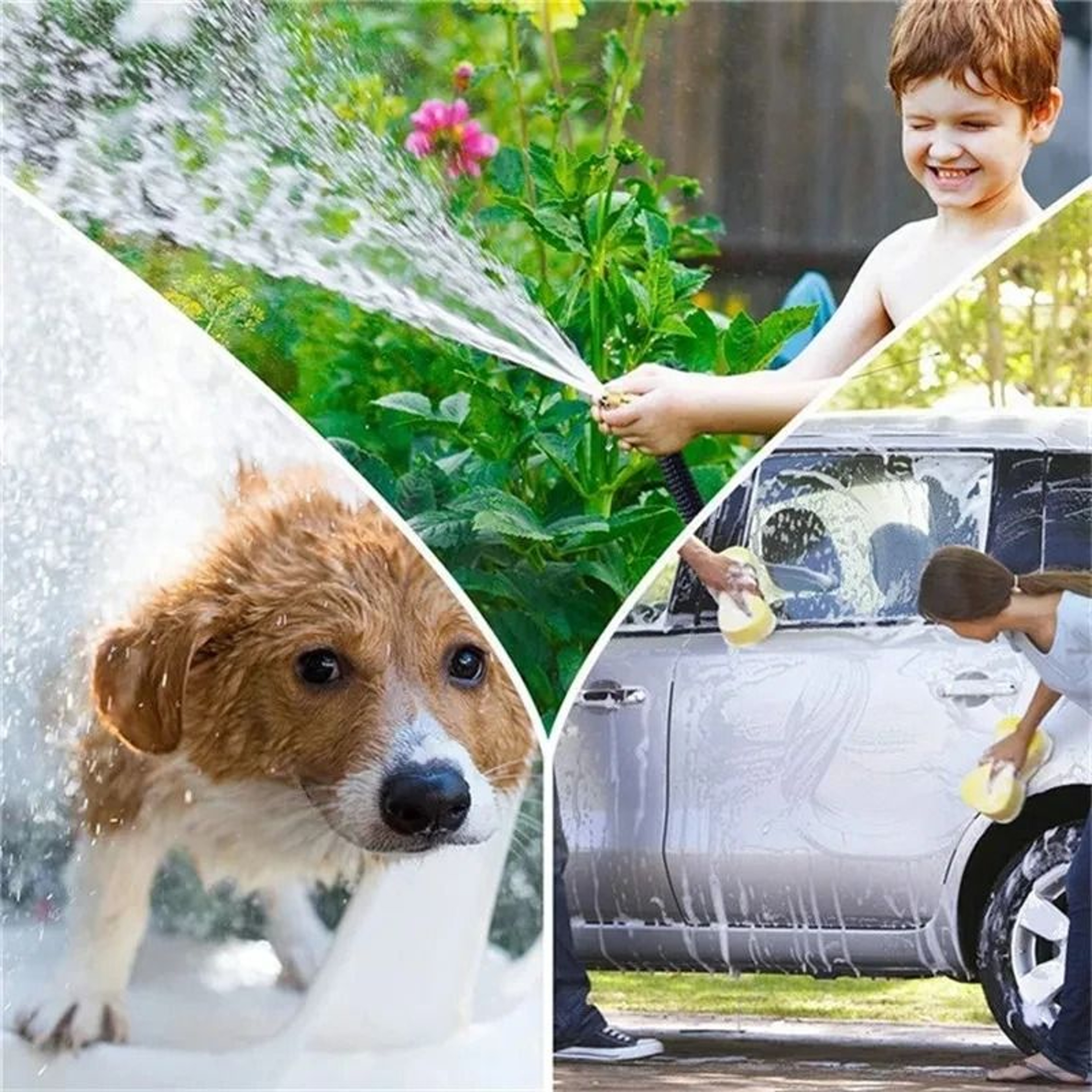 Expandable Garden Water Hose Flexible High Pressure Double Latex Pipe 5
