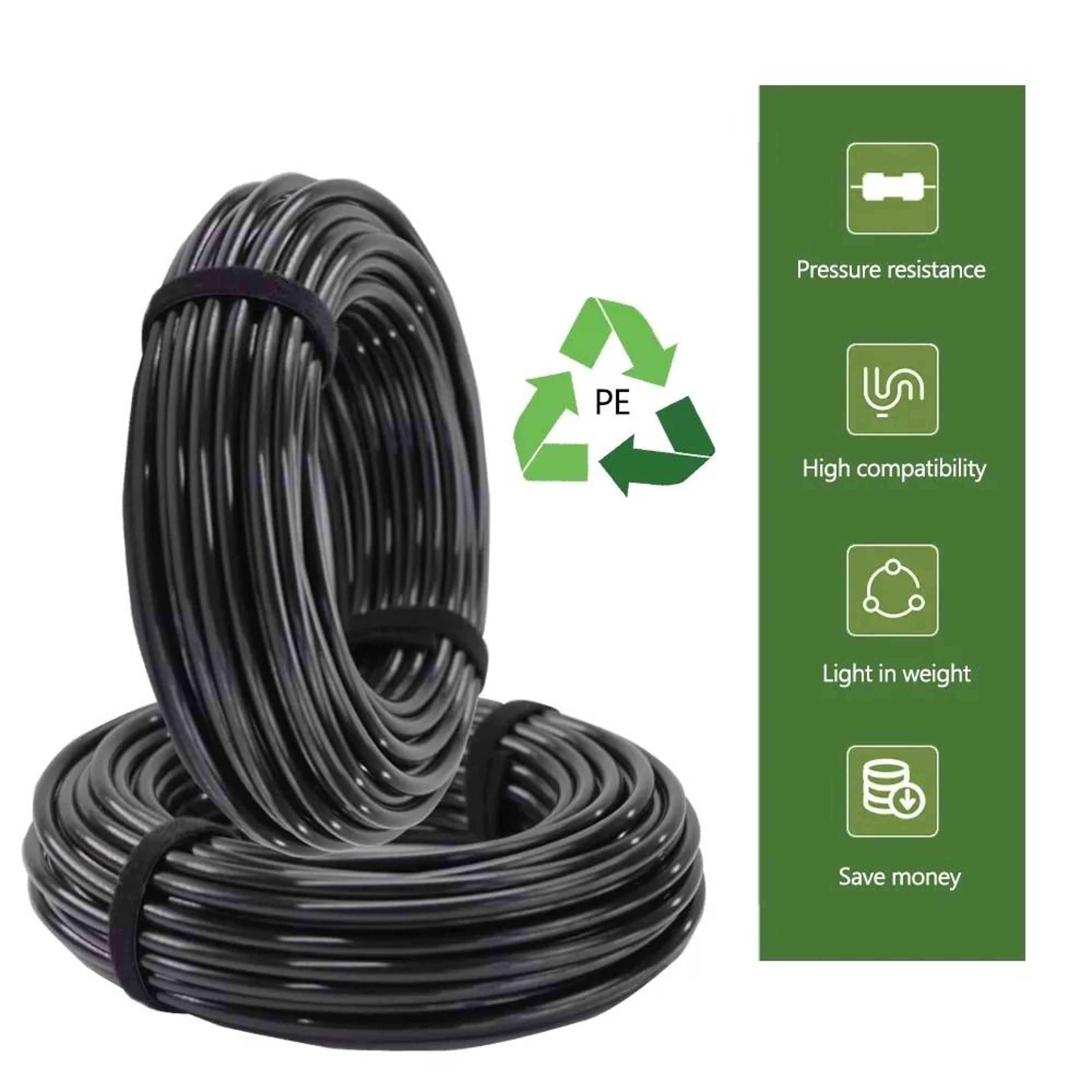 PE Garden Irrigation Hose Pressure Proof Black Watering Pipe 1