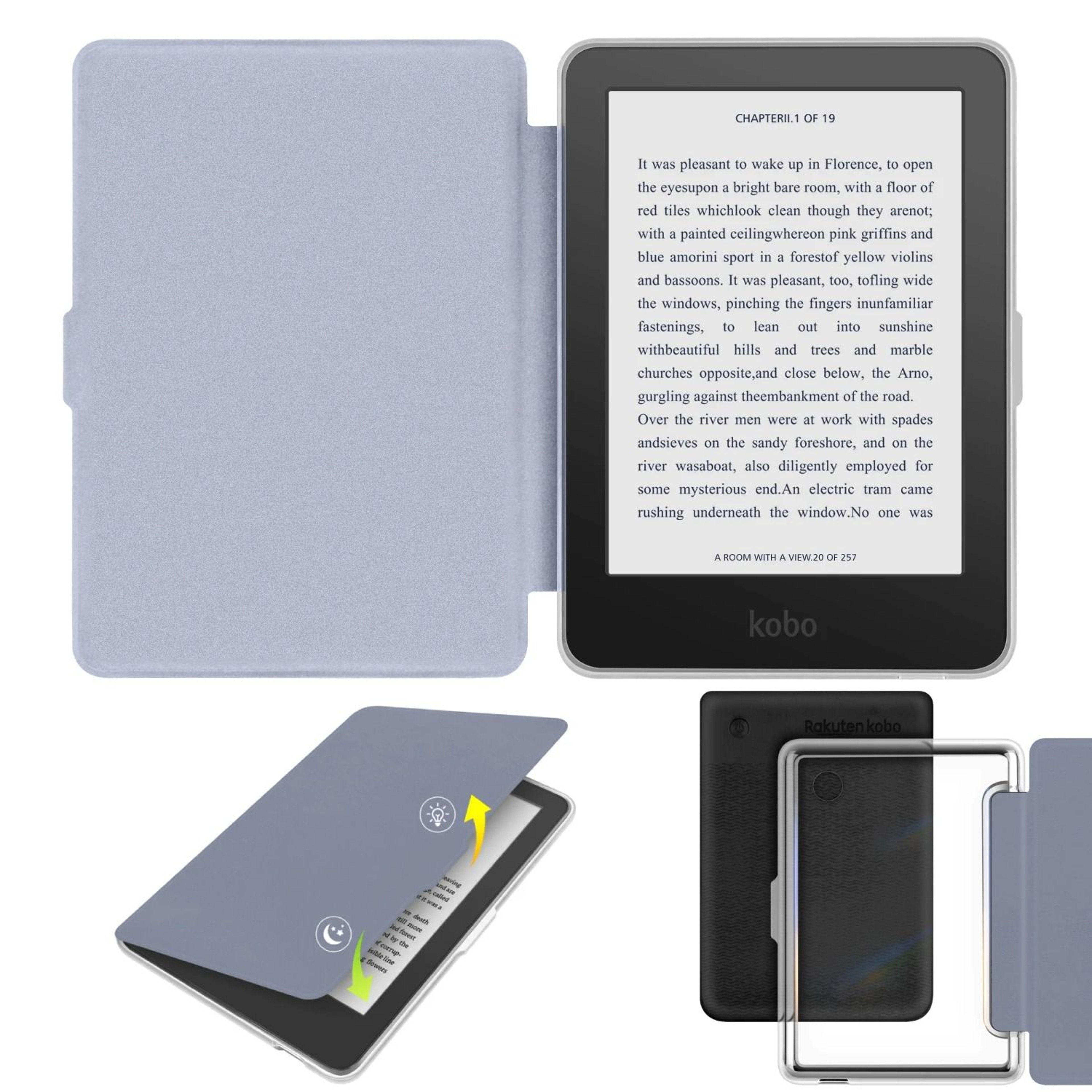 Kobo Clara BW Case With Screen Protector Auto Sleep Leather Magnetic Cover 2