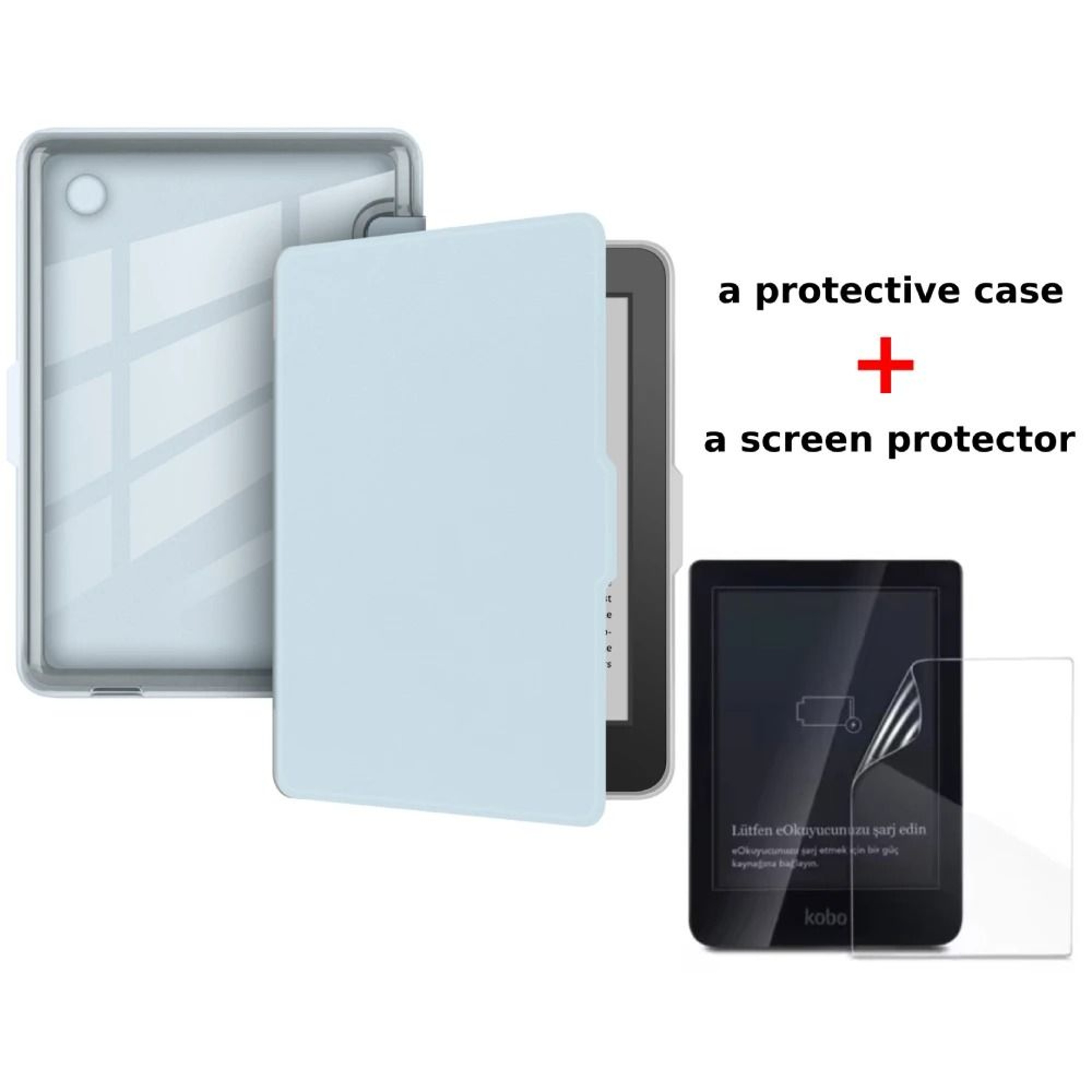 Kobo Clara BW Case With Screen Protector Auto Sleep Leather Magnetic Cover 8