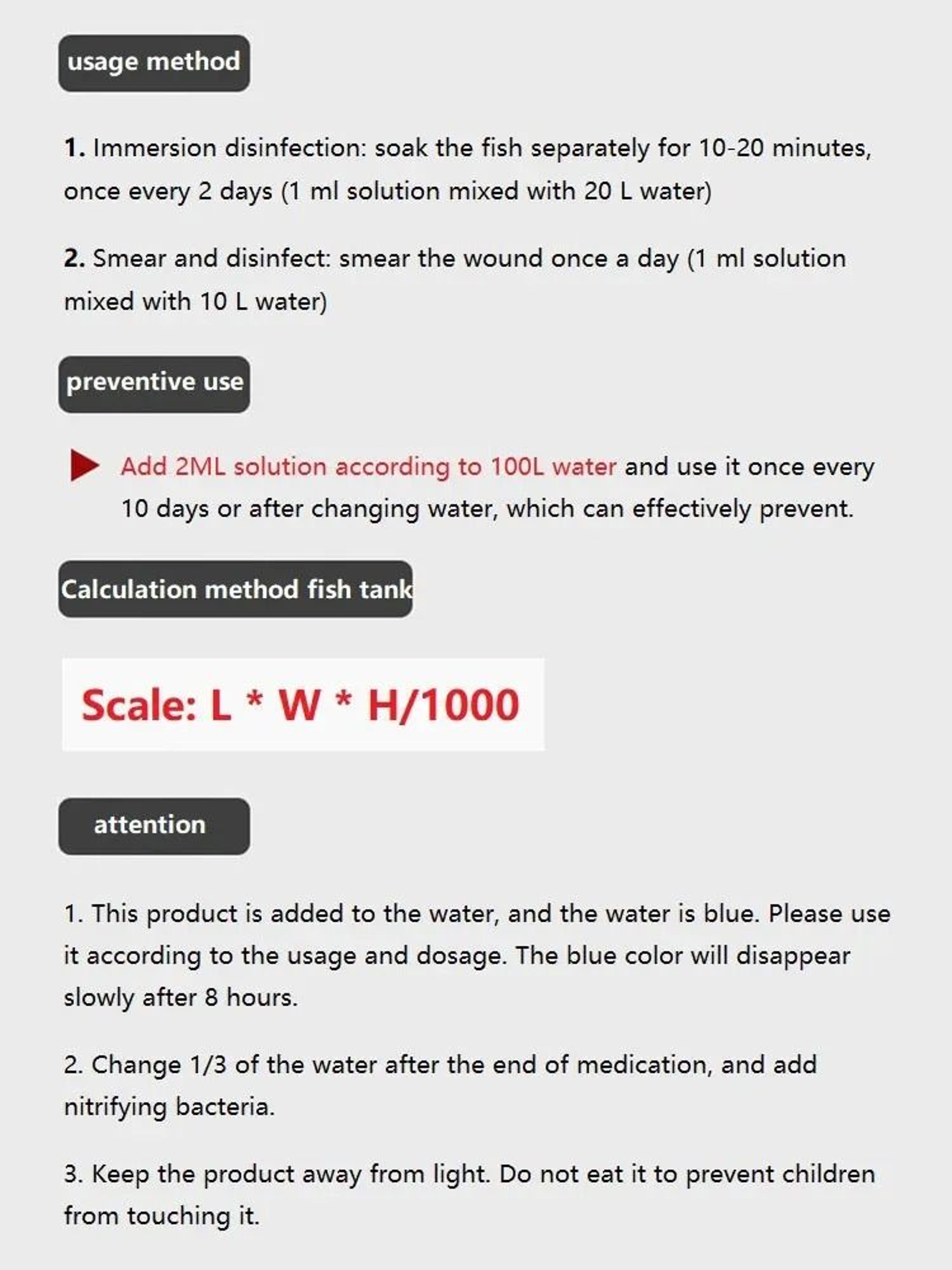 Methylene Blue Solution For Aquarium Fish Treatment 310ml 3