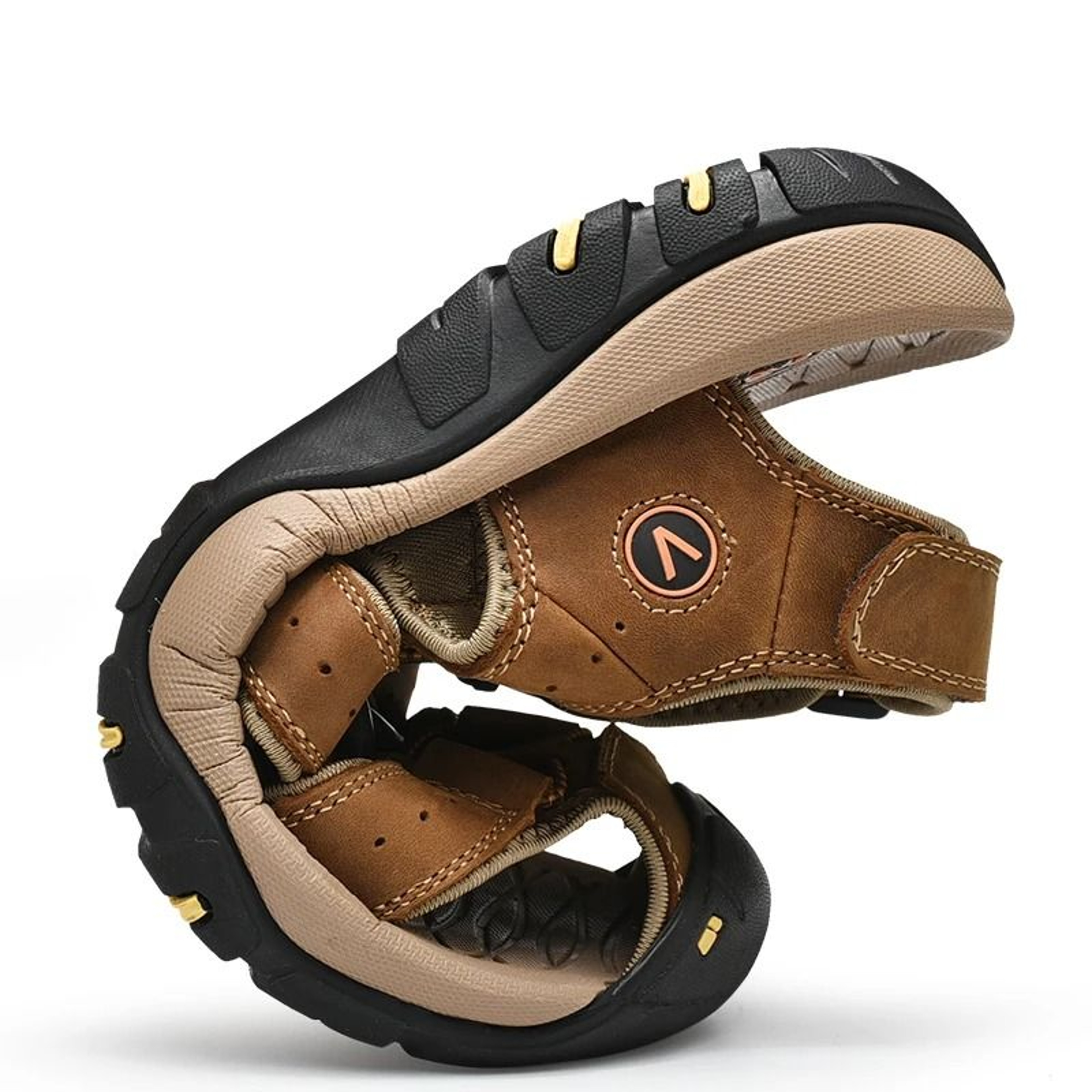 Men Genuine Leather Sandals Casual Outdoor Roman Beach Shoes 3