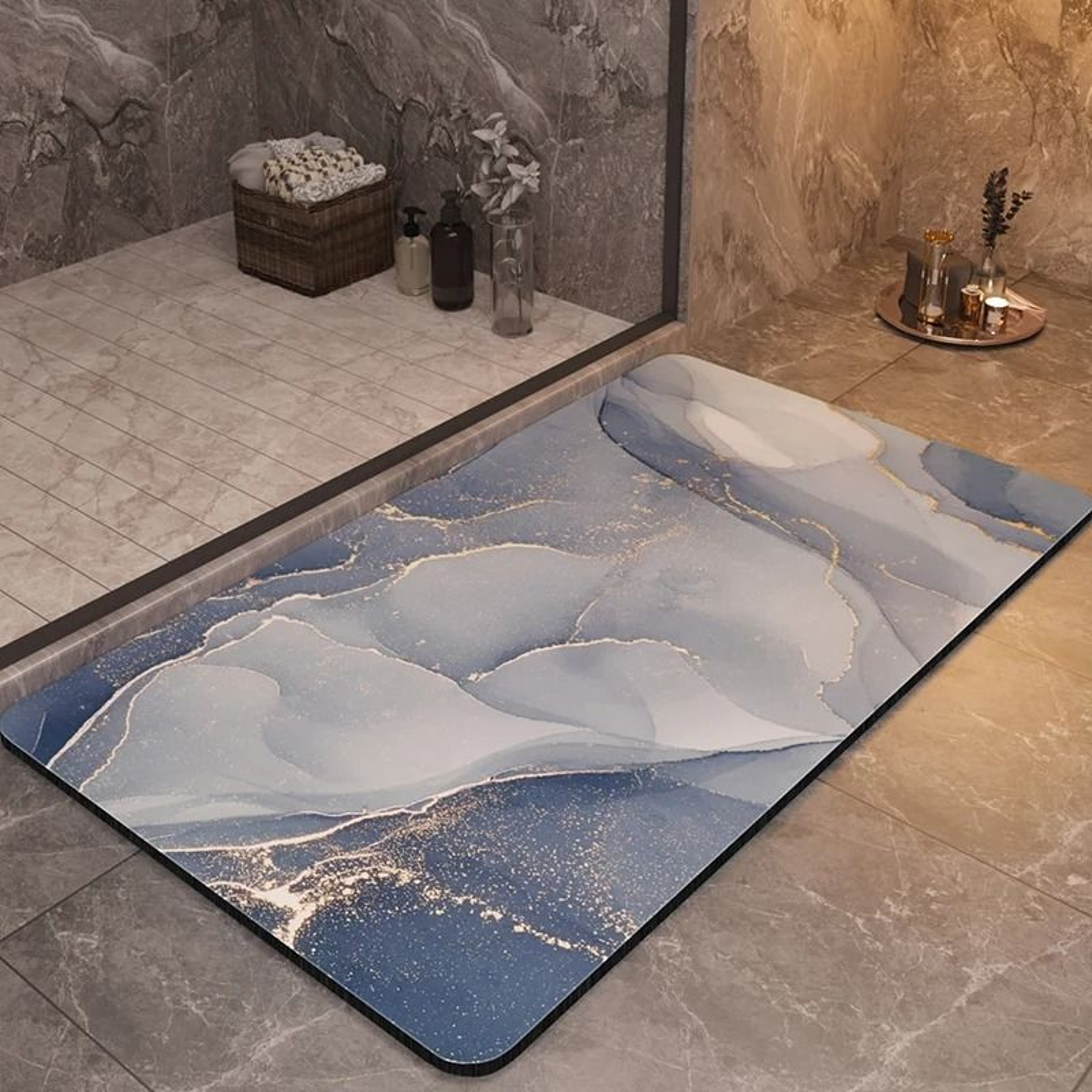 Luxury Bathroom Mat Anti Slip Super Absorbent Quick Dry Washable Rug 13