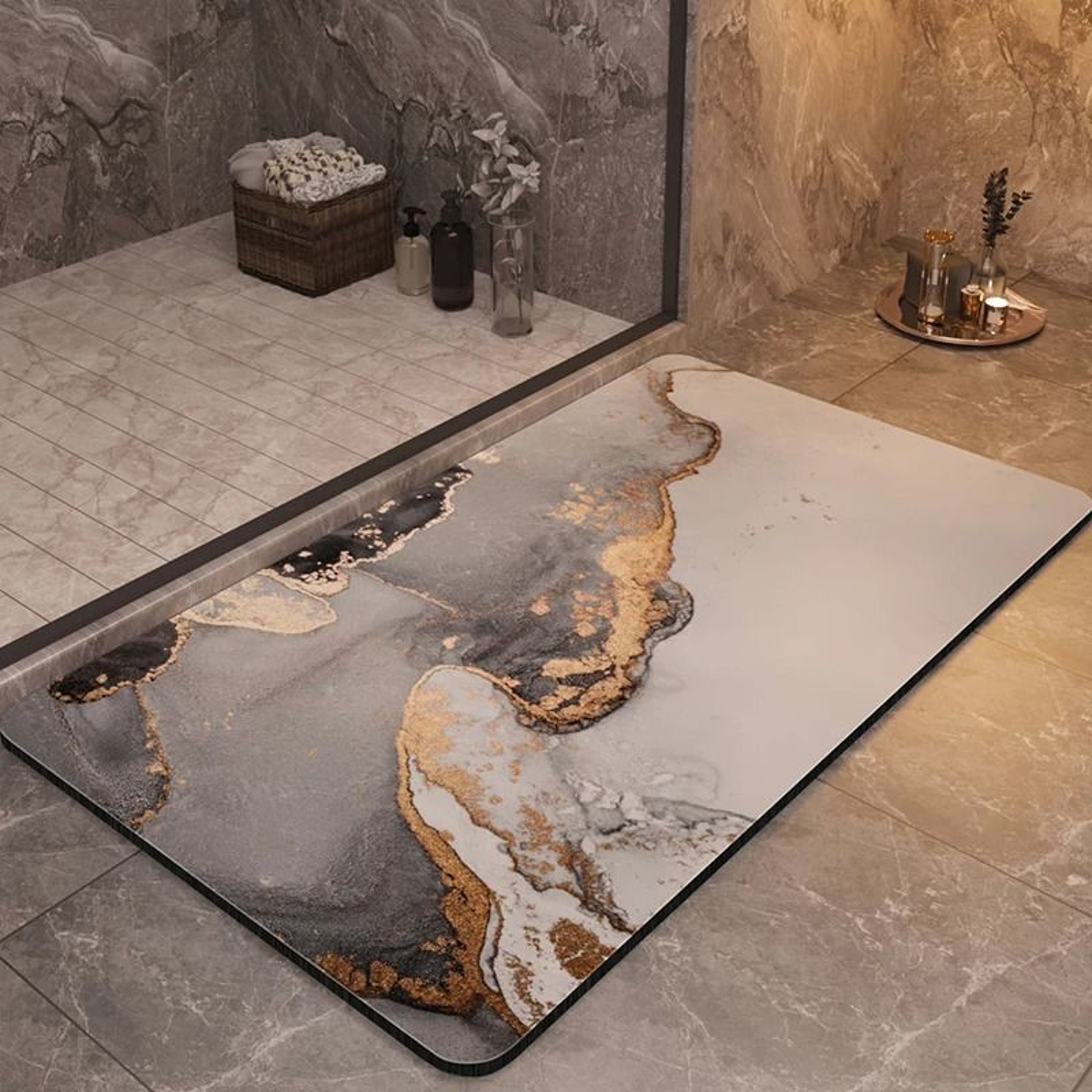 Luxury Bathroom Mat Anti Slip Super Absorbent Quick Dry Washable Rug 14