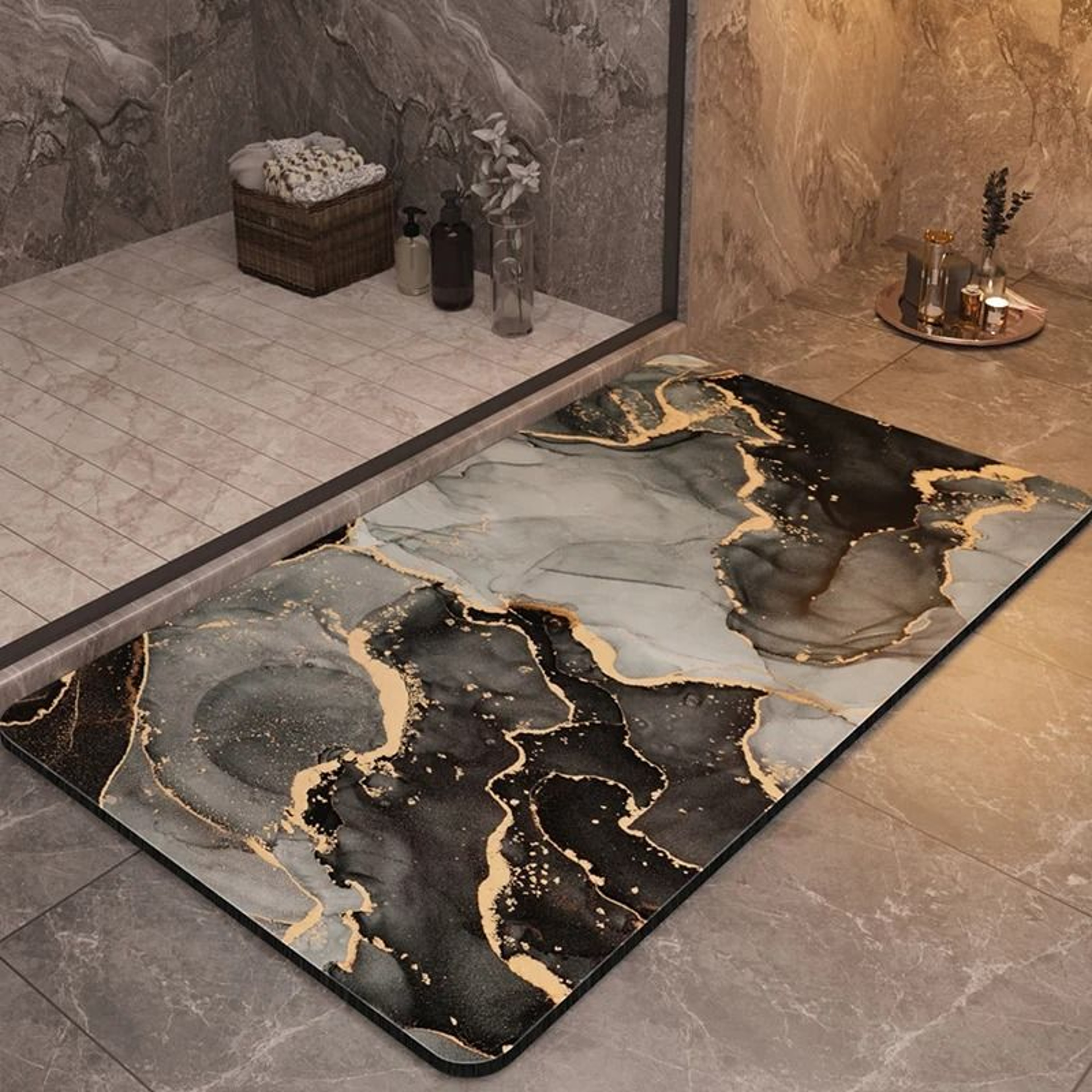 Luxury Bathroom Mat Anti Slip Super Absorbent Quick Dry Washable Rug 16