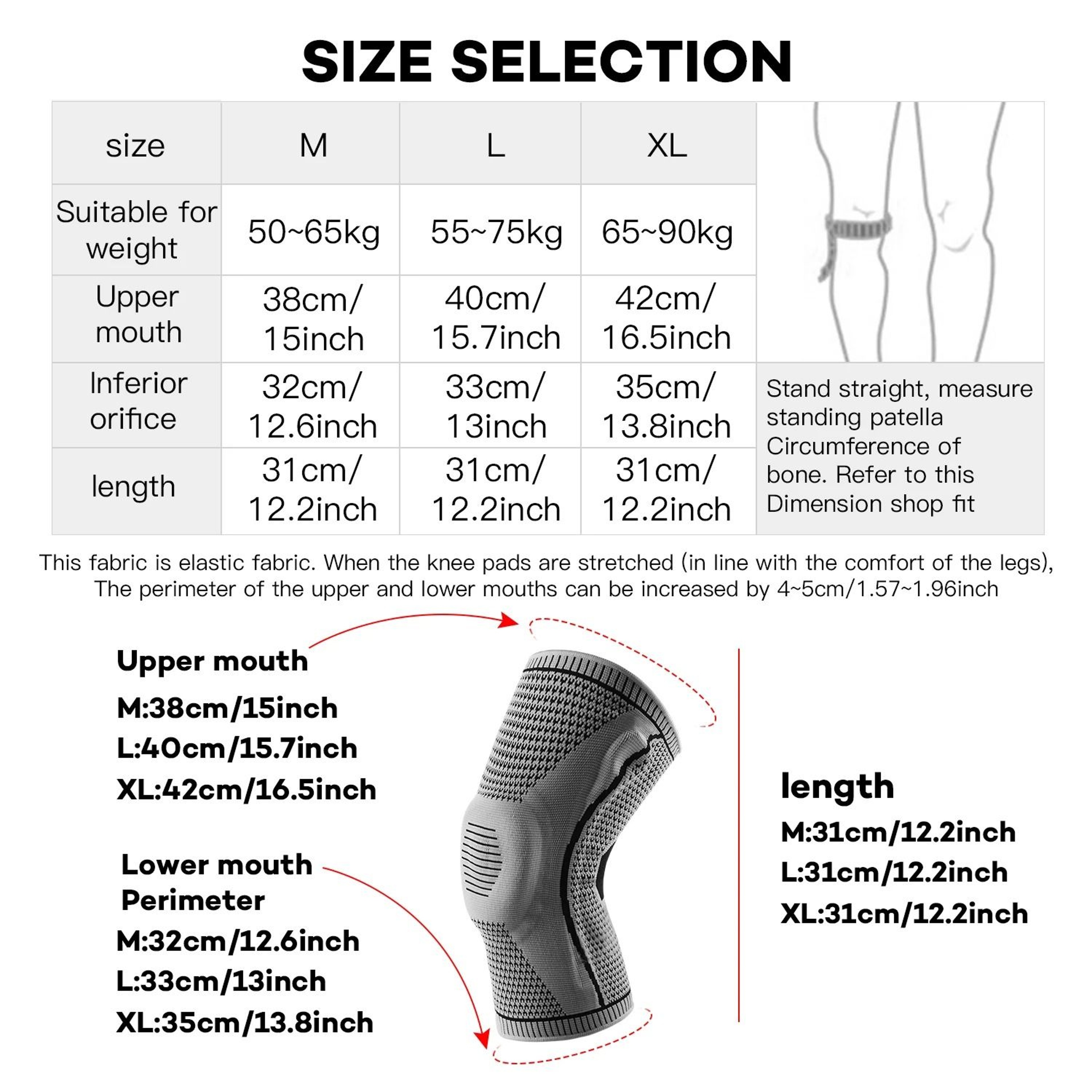 Knee Pads Compression Brace With Silicone Support For Sports And Joint Protection 5