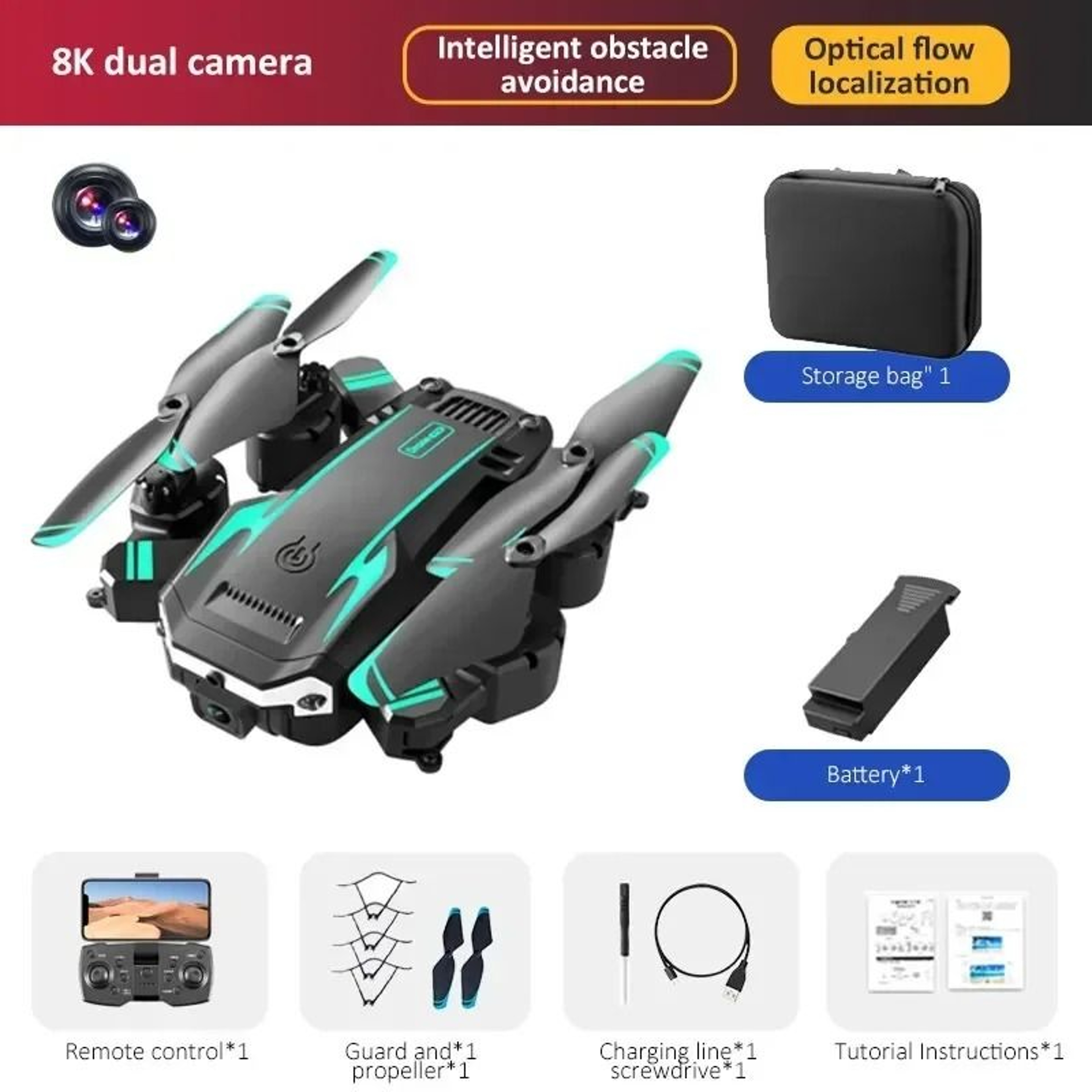 Outdoor G6 Drone With 8K HD Camera 5G GPS And Obstacle Avoidance 9