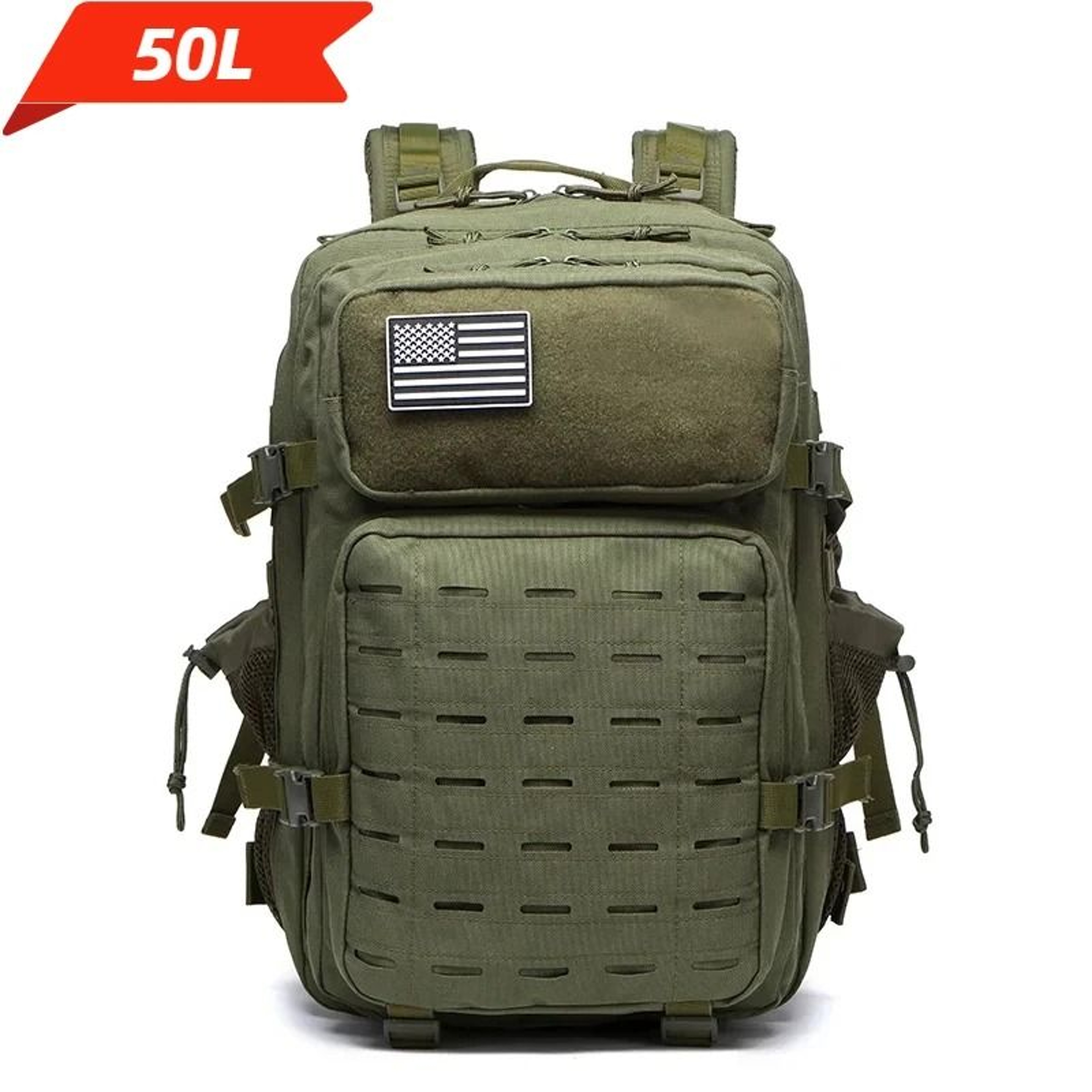 25L  50L Tactical Backpack With MOLLE System And Dual Bottle Holders 14