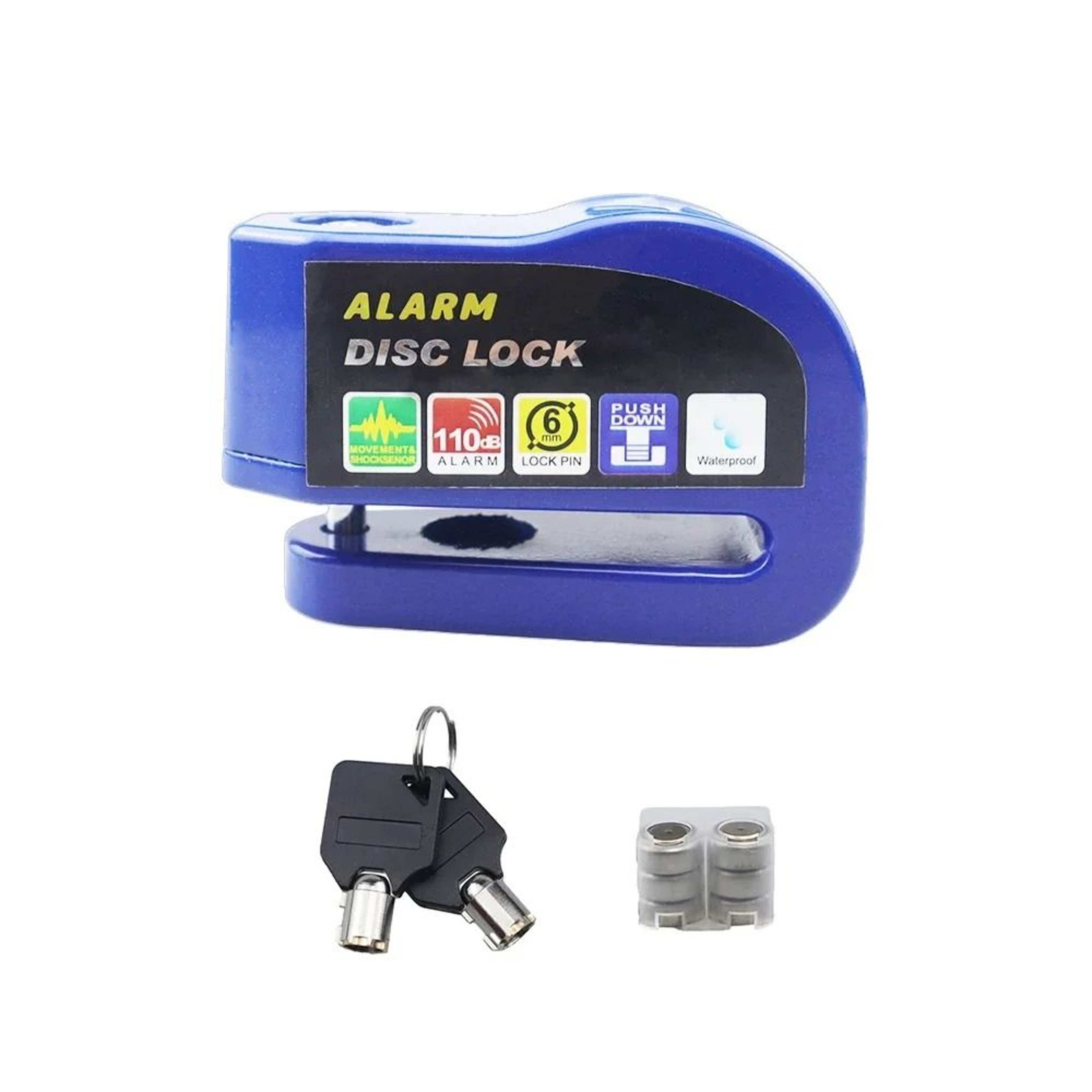 Motorcycle And Bicycle Disc Brake Lock With Alarm And Reminder Cable 6