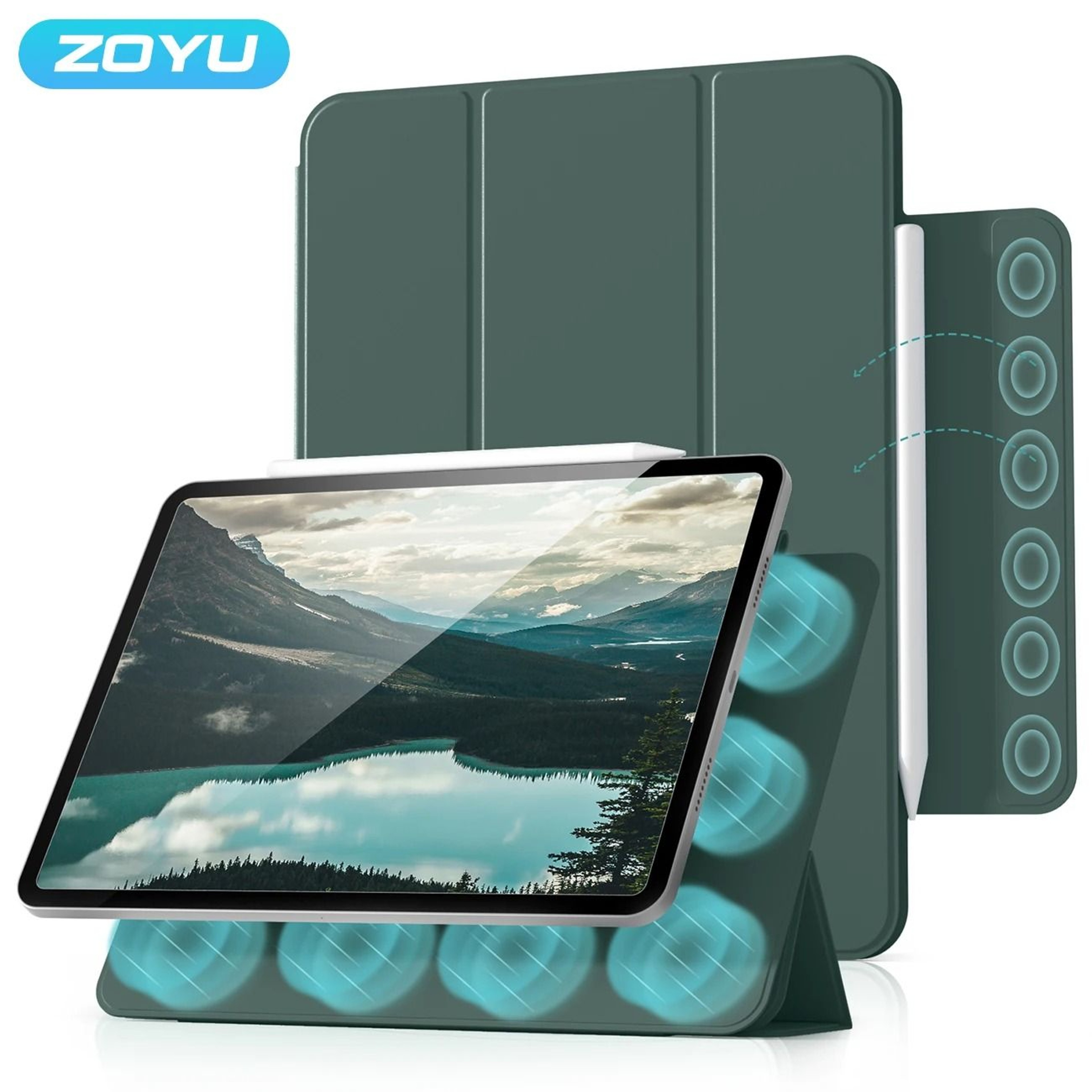 Magnetic Detachable IPad Case With Cover For IPad Pro Air And Mini 1