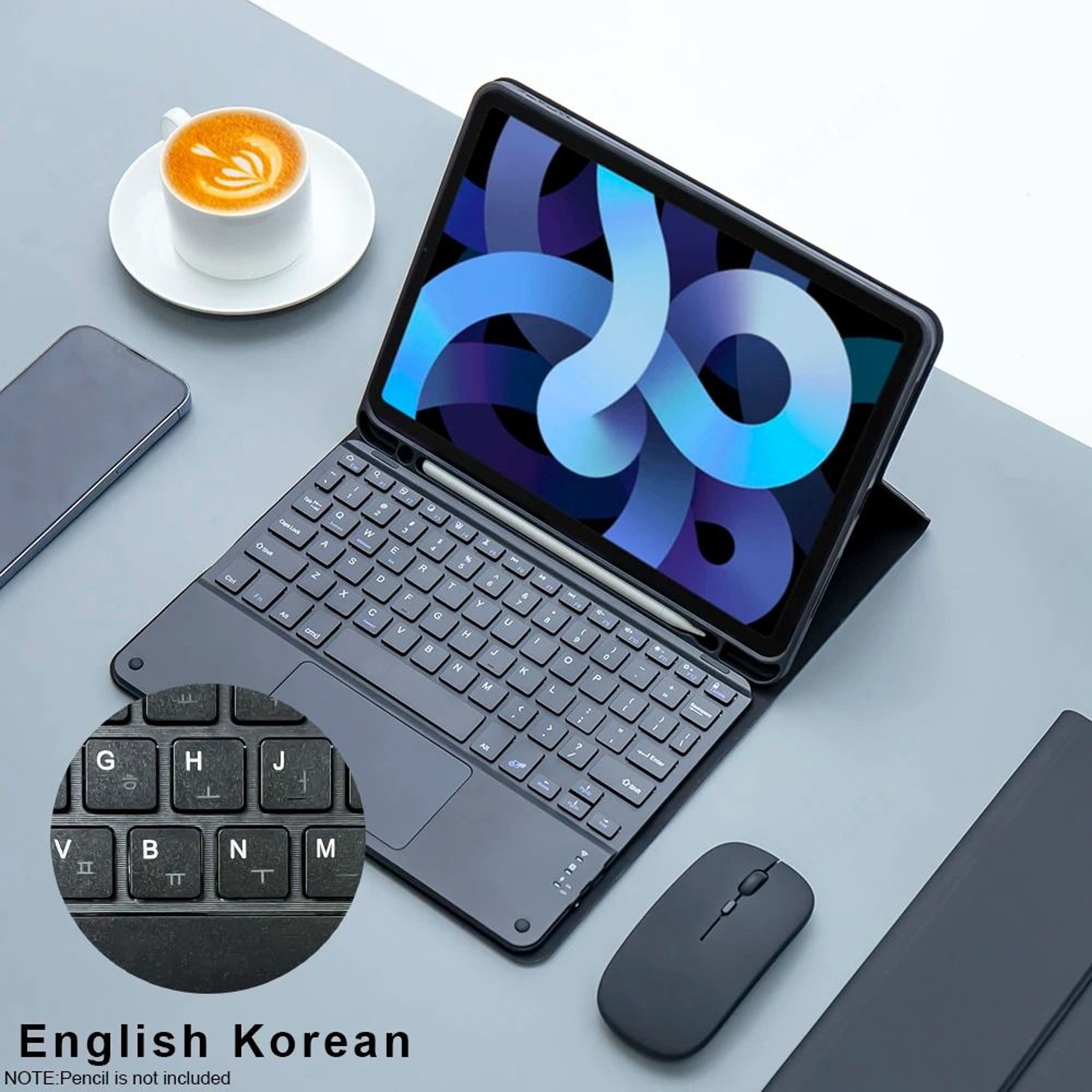IPad Keyboard Case With Wireless Mouse Bluetooth Cover For IPad 7th 8th 9th 10th Pro And Air 10