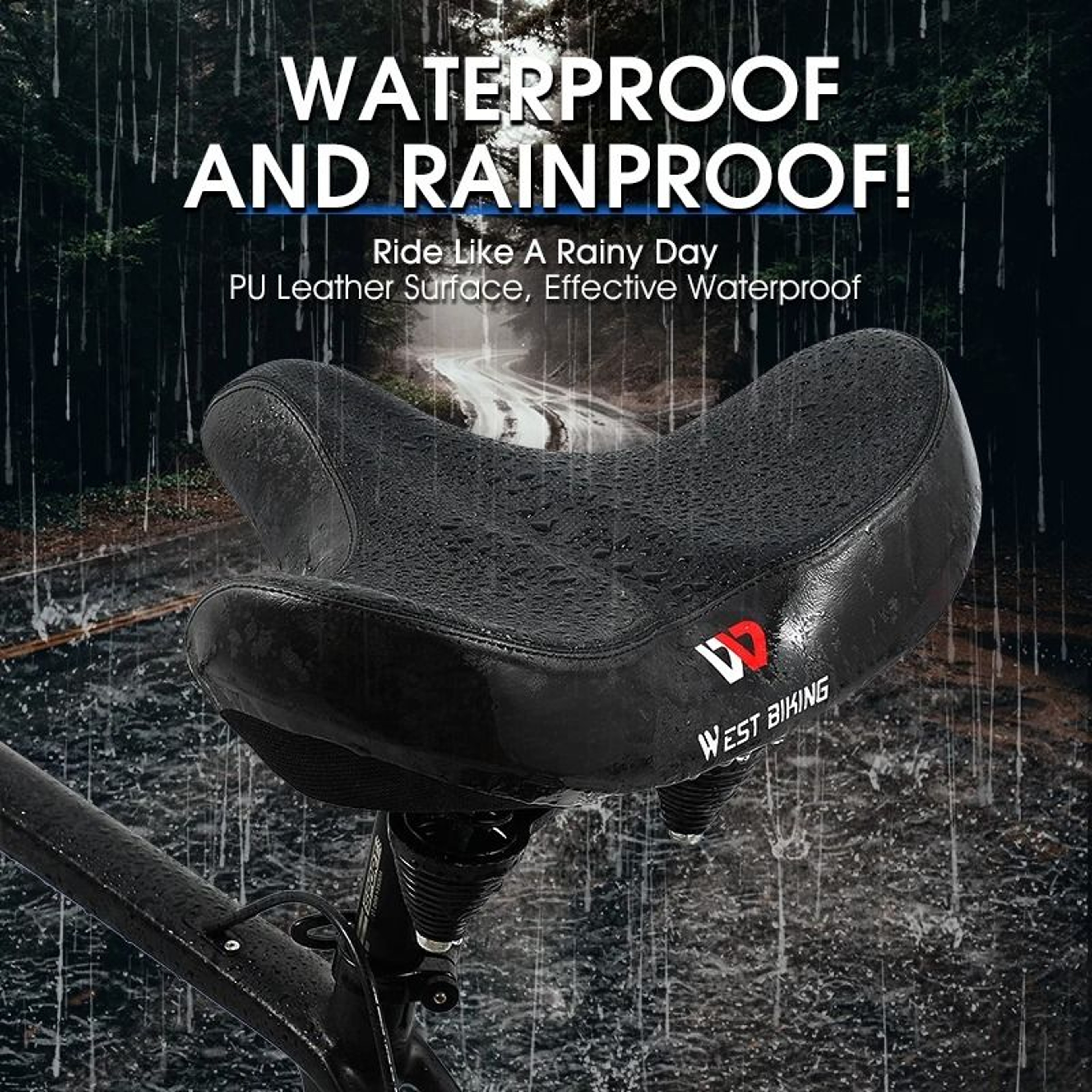 Ergonomic Soft Bicycle Saddle Wide Comfortable Cushion Seat 4