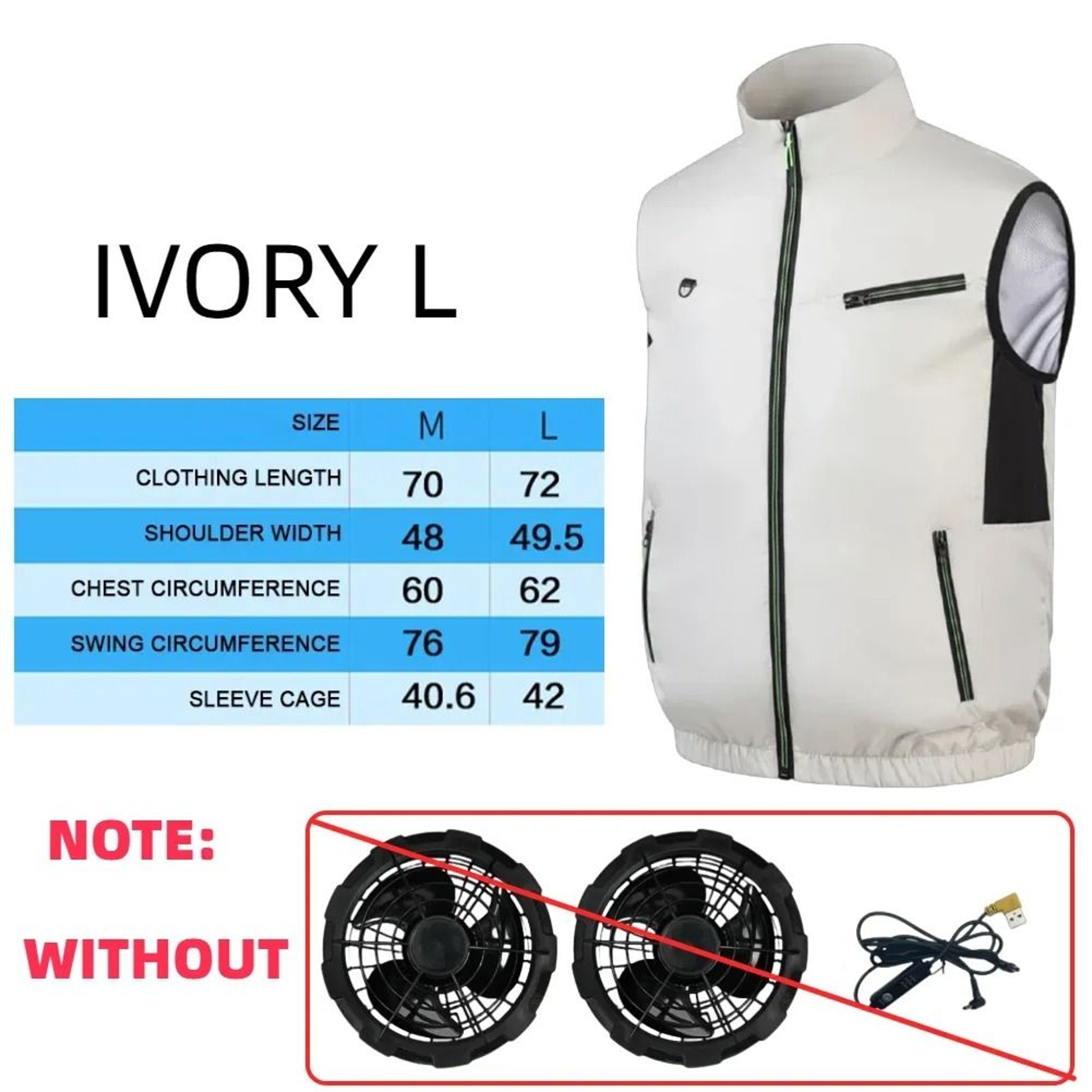 Cooling Fan Vest Breathable Workwear For Hot Weather 12