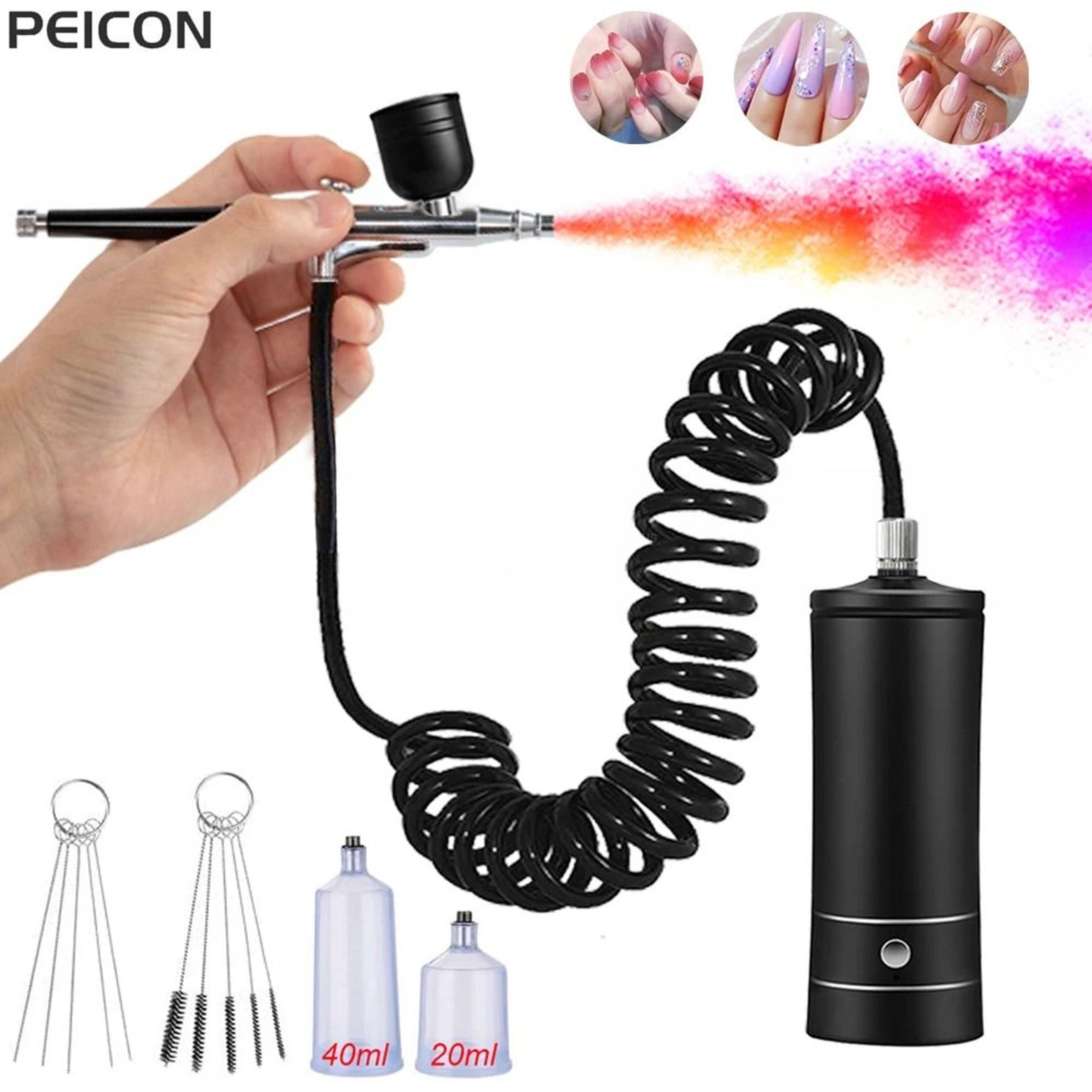 Portable Airbrush With Compressor For Nails Cake And Crafts 0