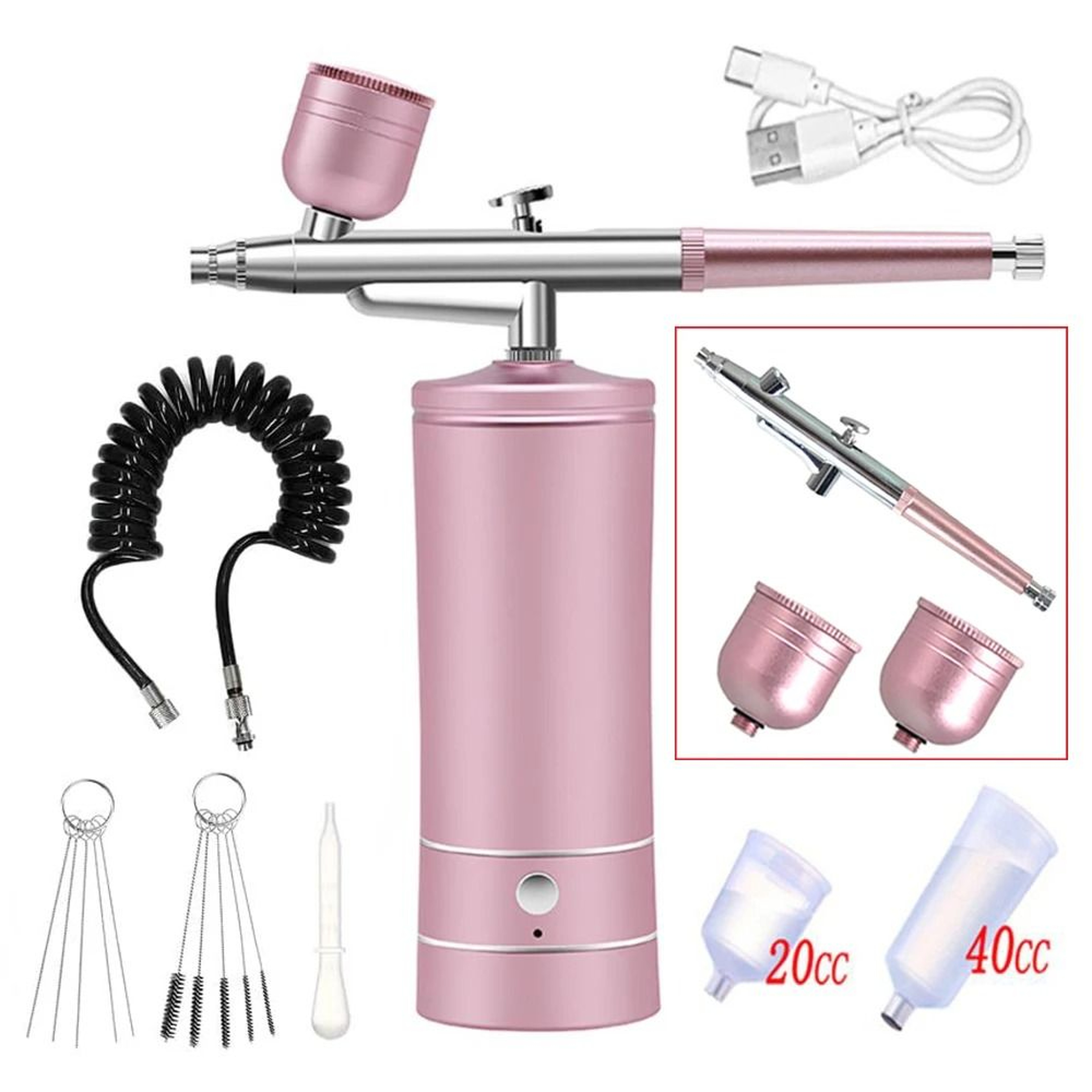 Portable Airbrush With Compressor For Nails Cake And Crafts 11