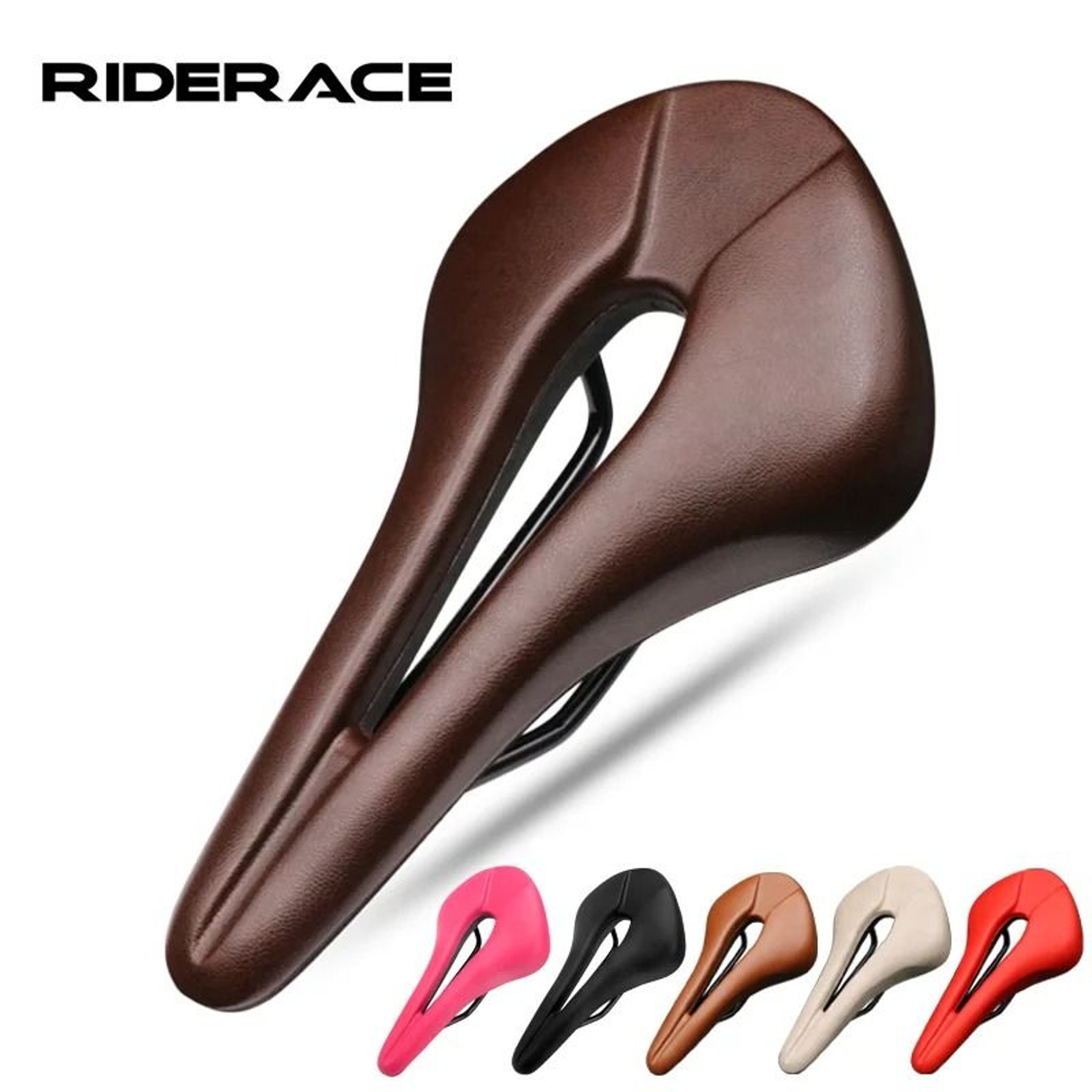 Breathable Hollow Bicycle Saddle PU Leather Soft Comfortable Cushion 0