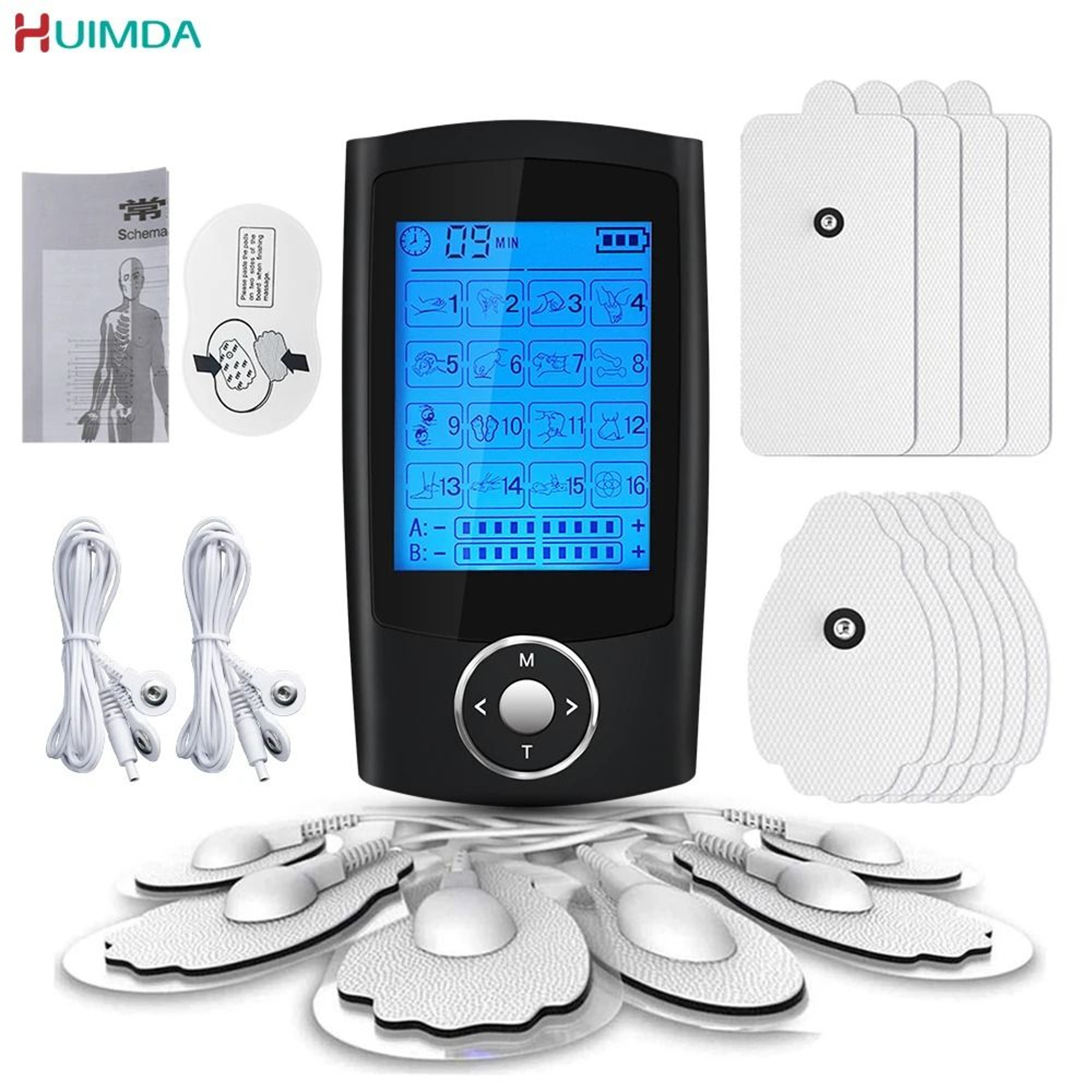 16 Modes Electric Muscle Stimulator TENS Therapy Massage Device 0