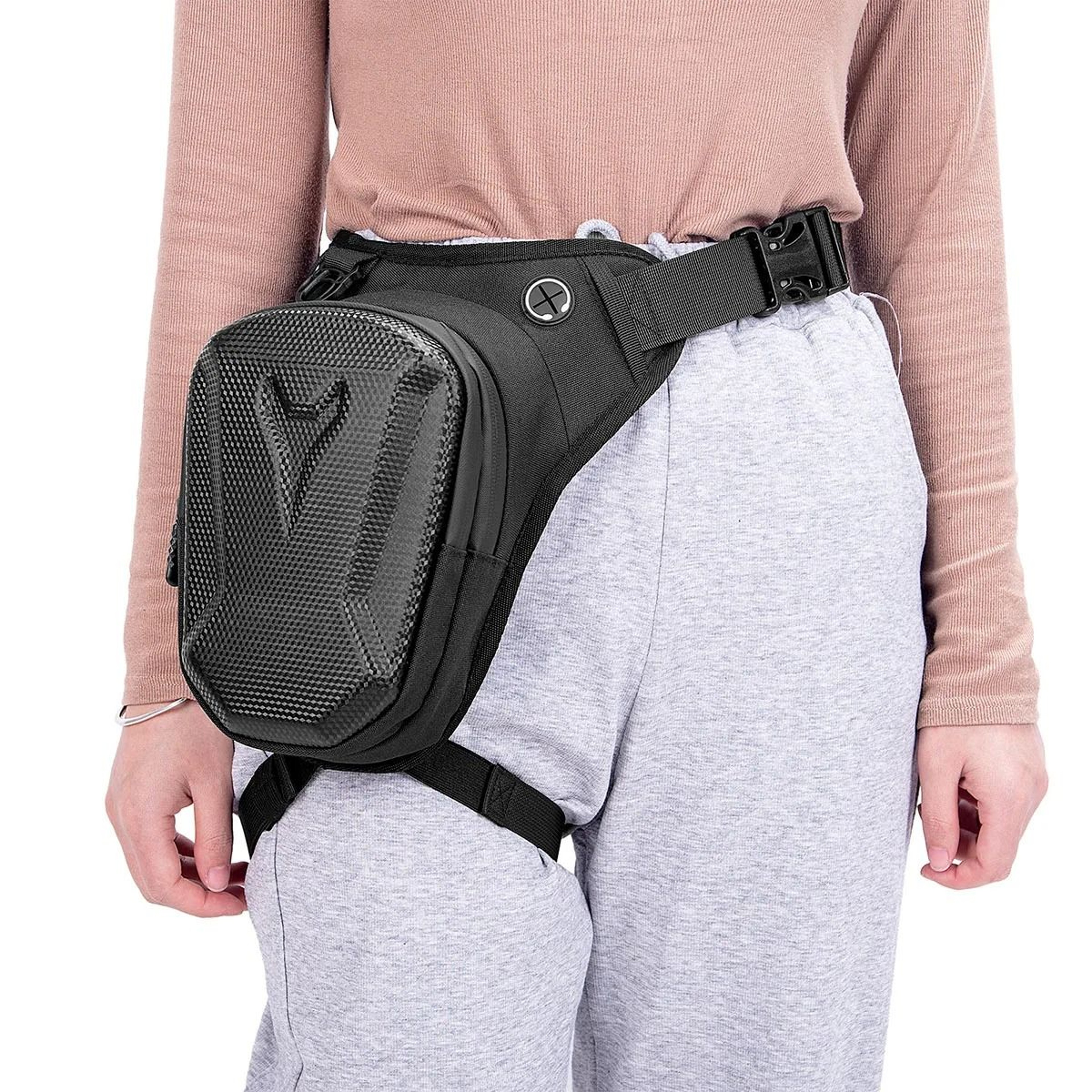 Motorcycle Leg Bag With Waterproof Hard Shell And Reflective Design 3
