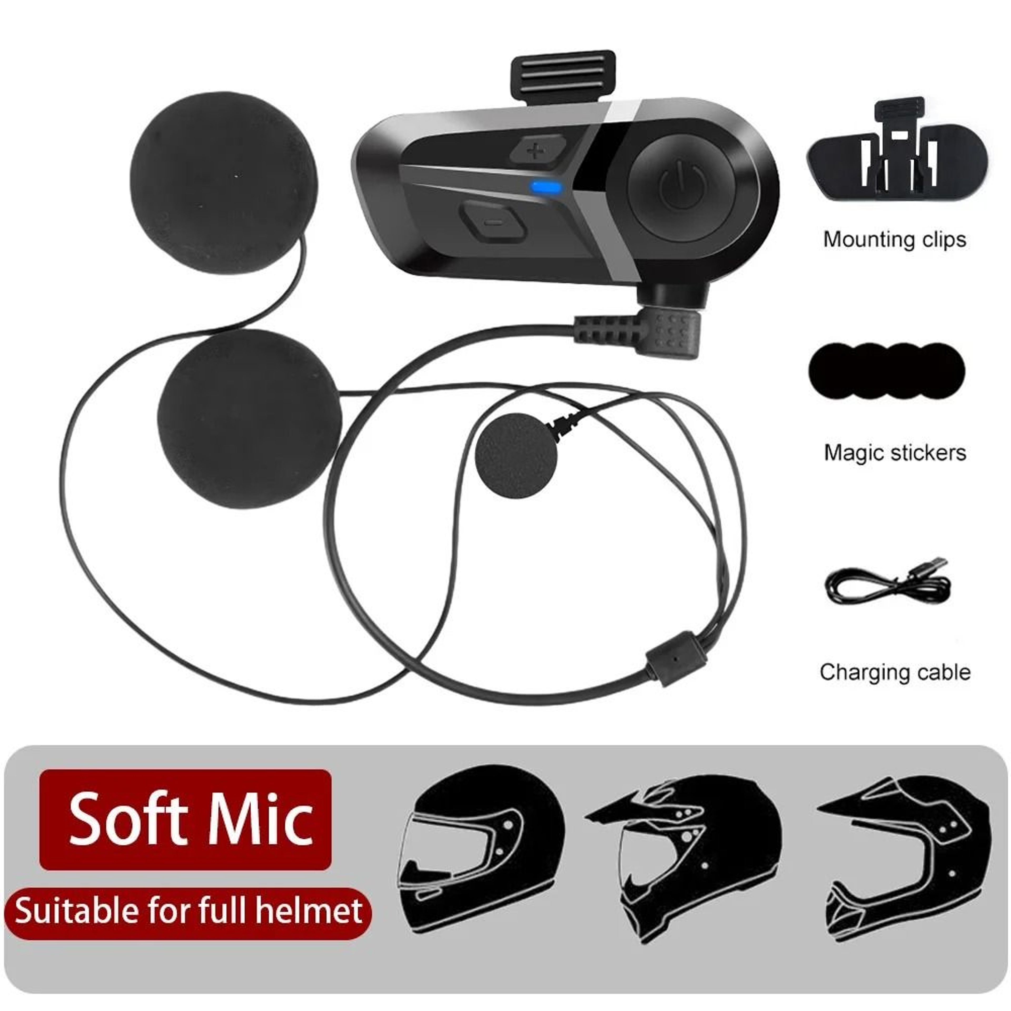 Bluetooth 53 Motorcycle Helmet Headset With HandsFree Calls And Waterproof Design 7