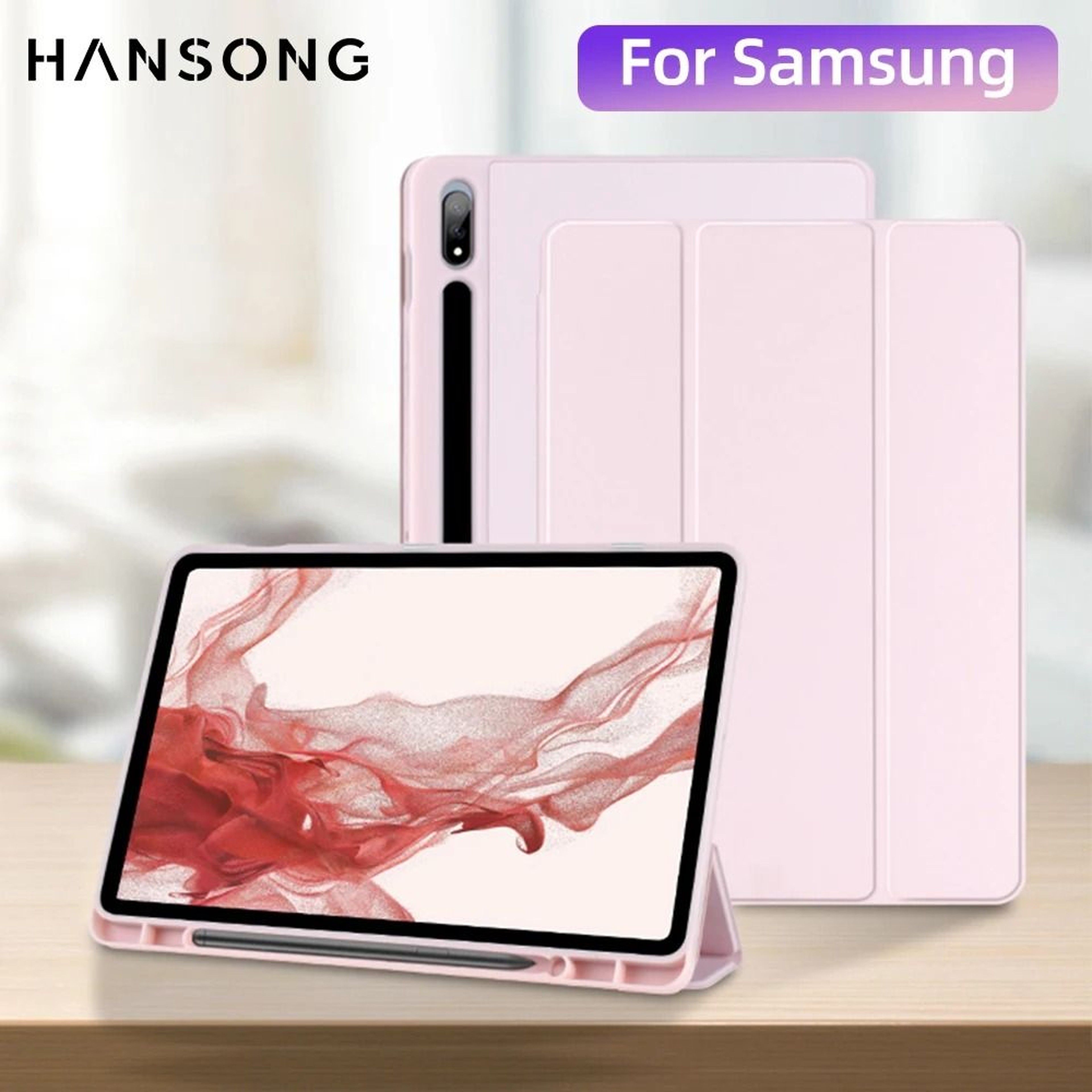 Tablet Case With Pen Slot For Samsung Galaxy Tab S8 Ultra 146 S8 Plus S7 Plus S7 FE 124 S7 S8 11 S6 1