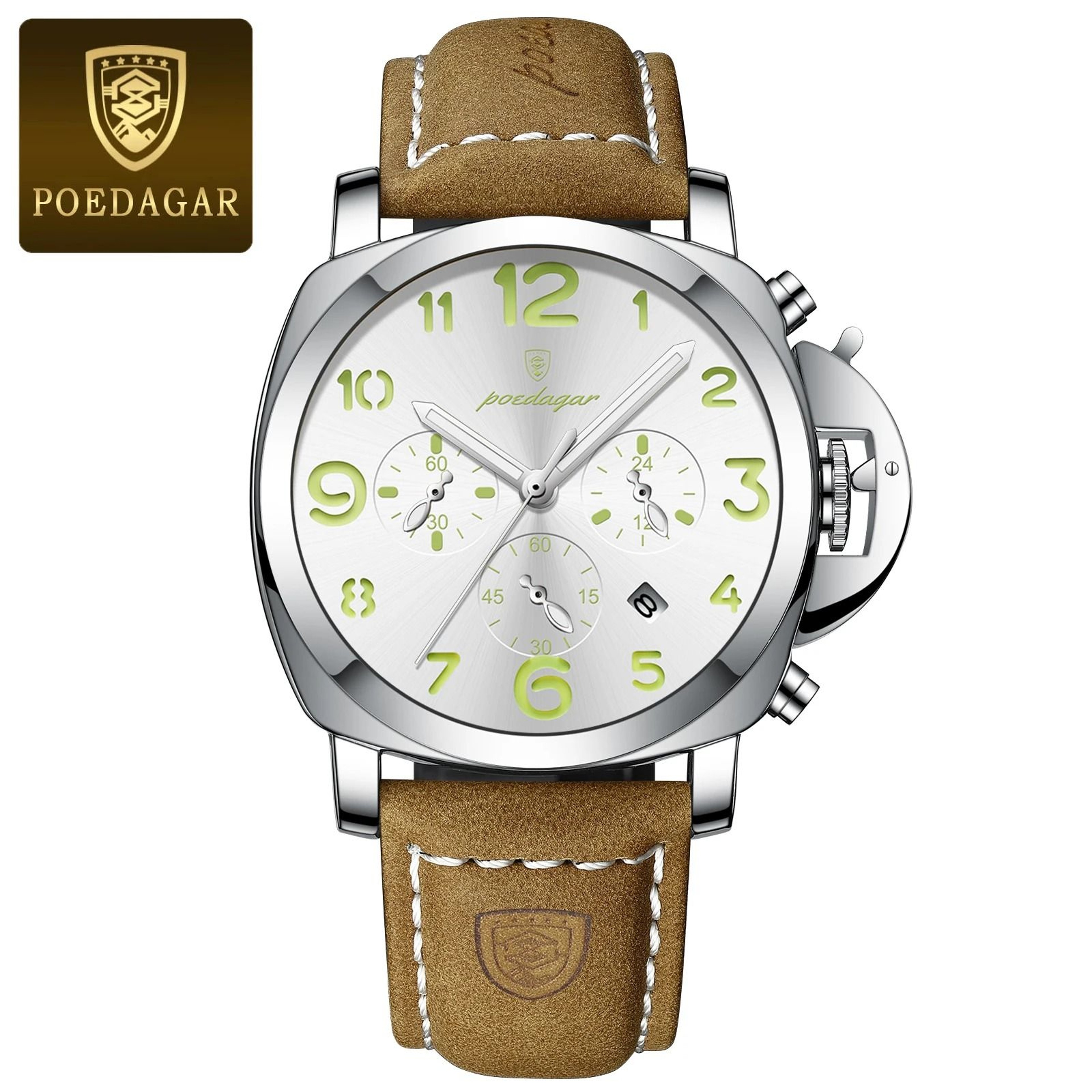 Luxury Military Waterproof Watch With Luminous Leather Strap Quartz Movement 10