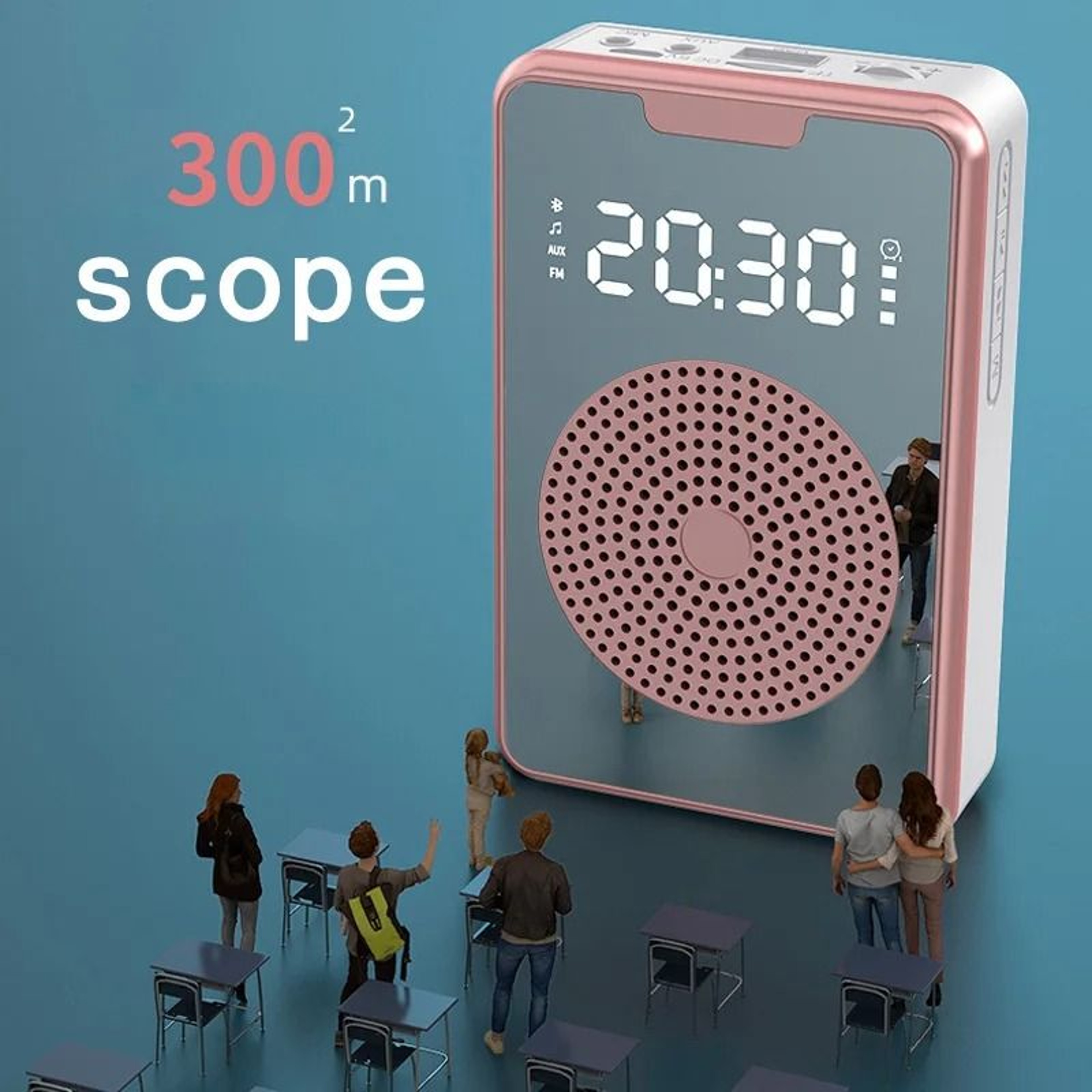 Portable Wireless Bluetooth Voice Amplifier With Microphone 2