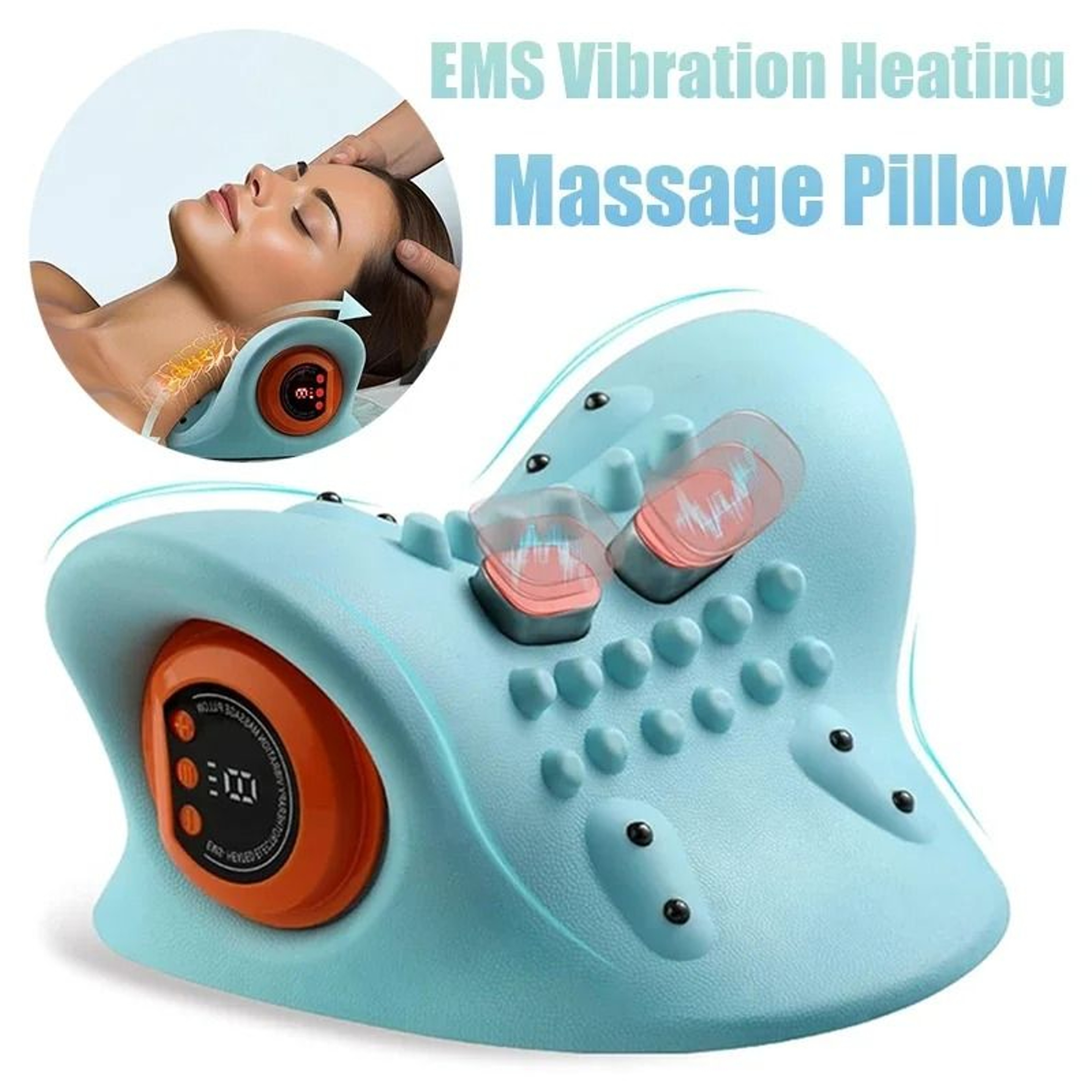 Electric Cervical Neck Massager With Traction Pillow And Acupoint Therapy 0