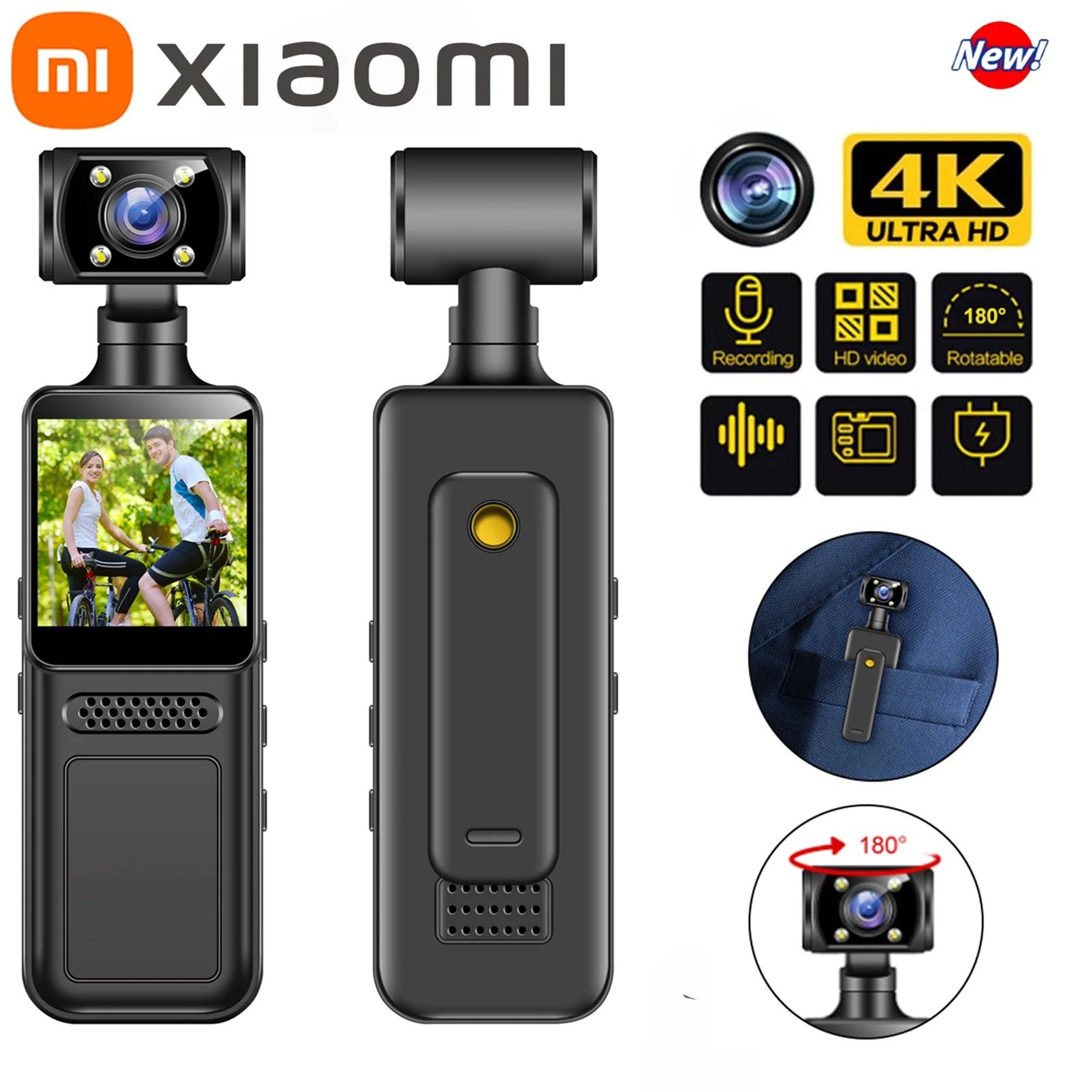 8K HD Handheld Pocket Camera Rotating Mini Portable Camera With Night Vision 1
