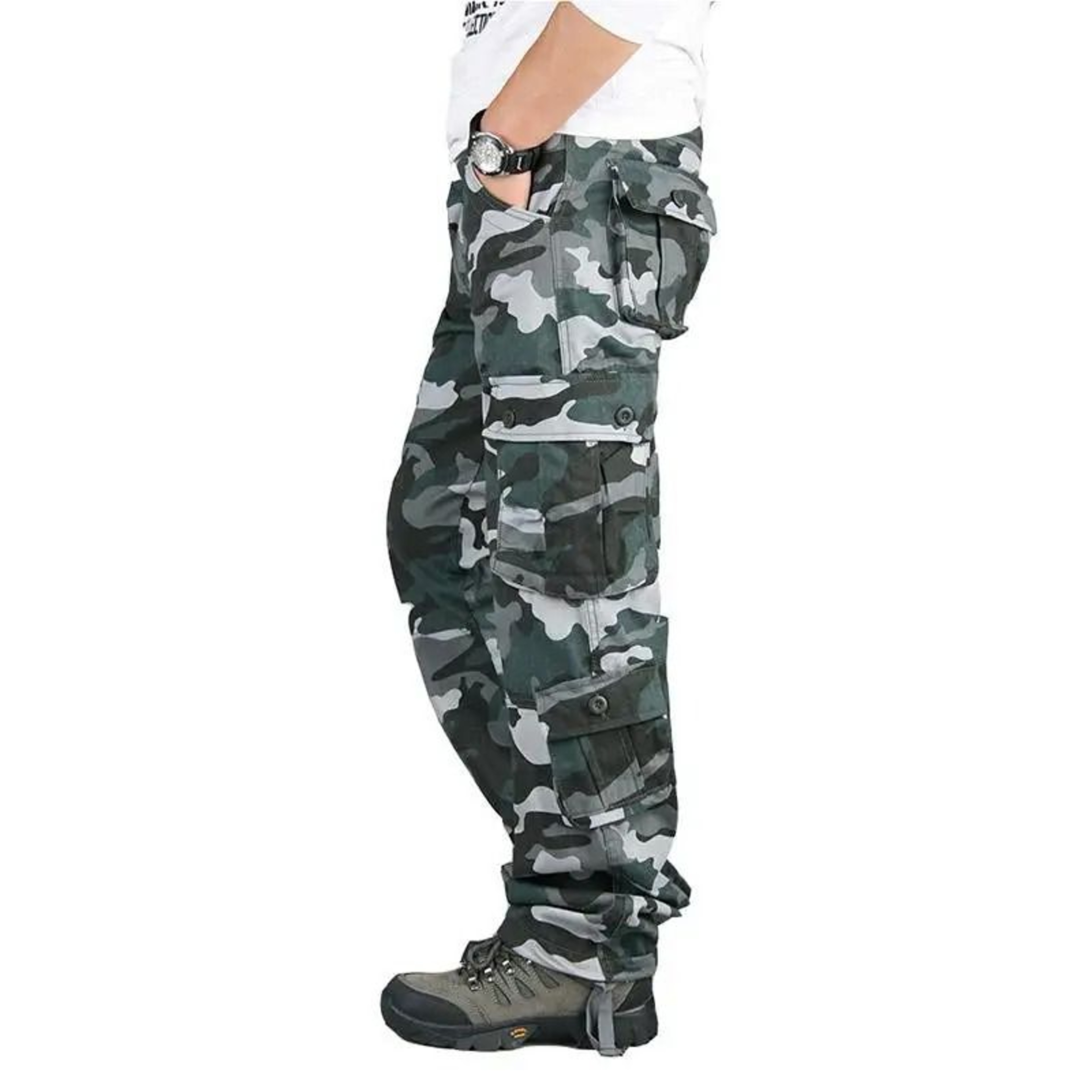 Men Tactical Cargo Pants Outdoor Cotton Overalls Hiking And Work Trousers 14