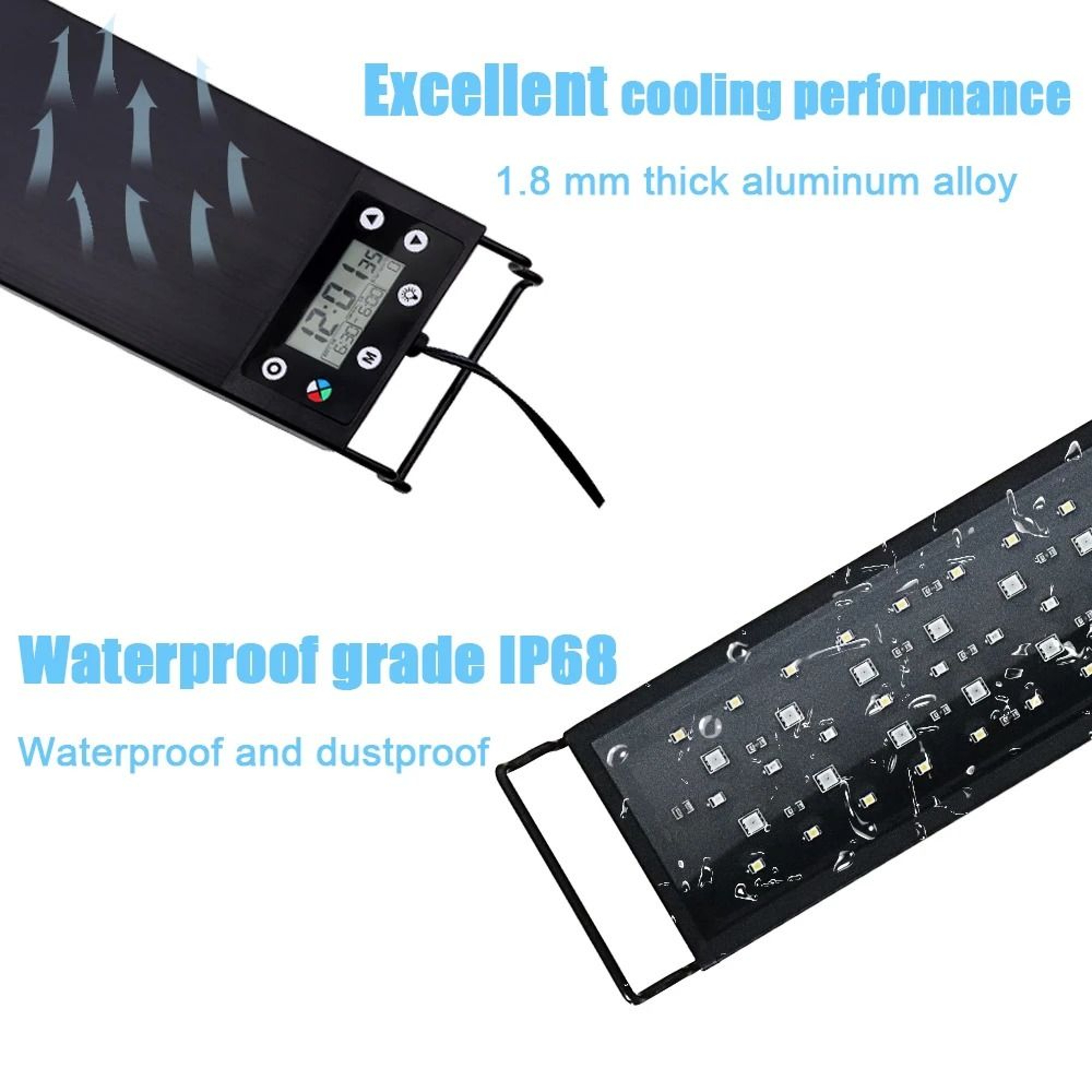 Full Spectrum Aquarium LED Light With Sunrise Sunset Cycle Waterproof Plant Growth Lamp 4