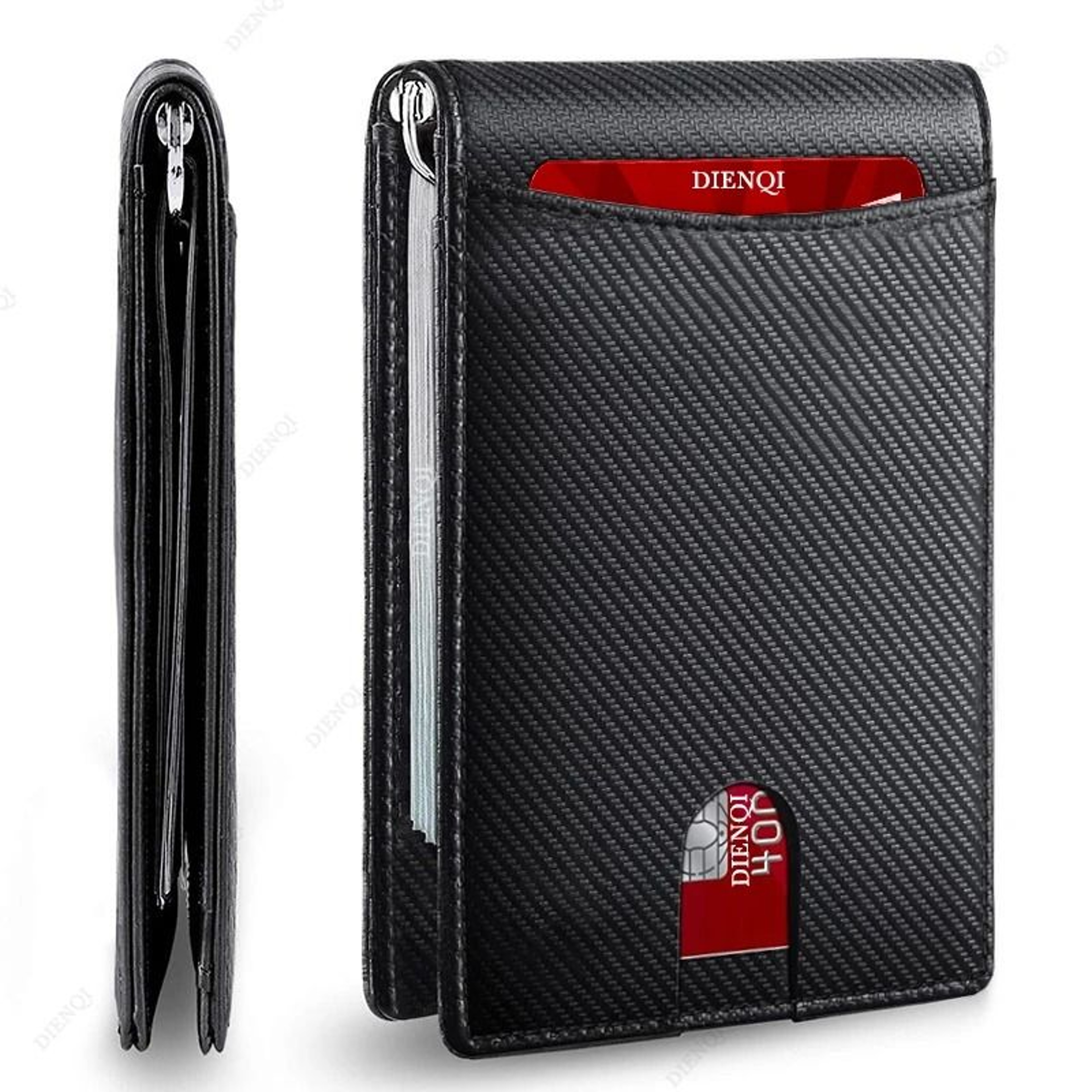 Synthetic Leather Slim Smart Wallet For Men Credit Card Holder Money Clip 14