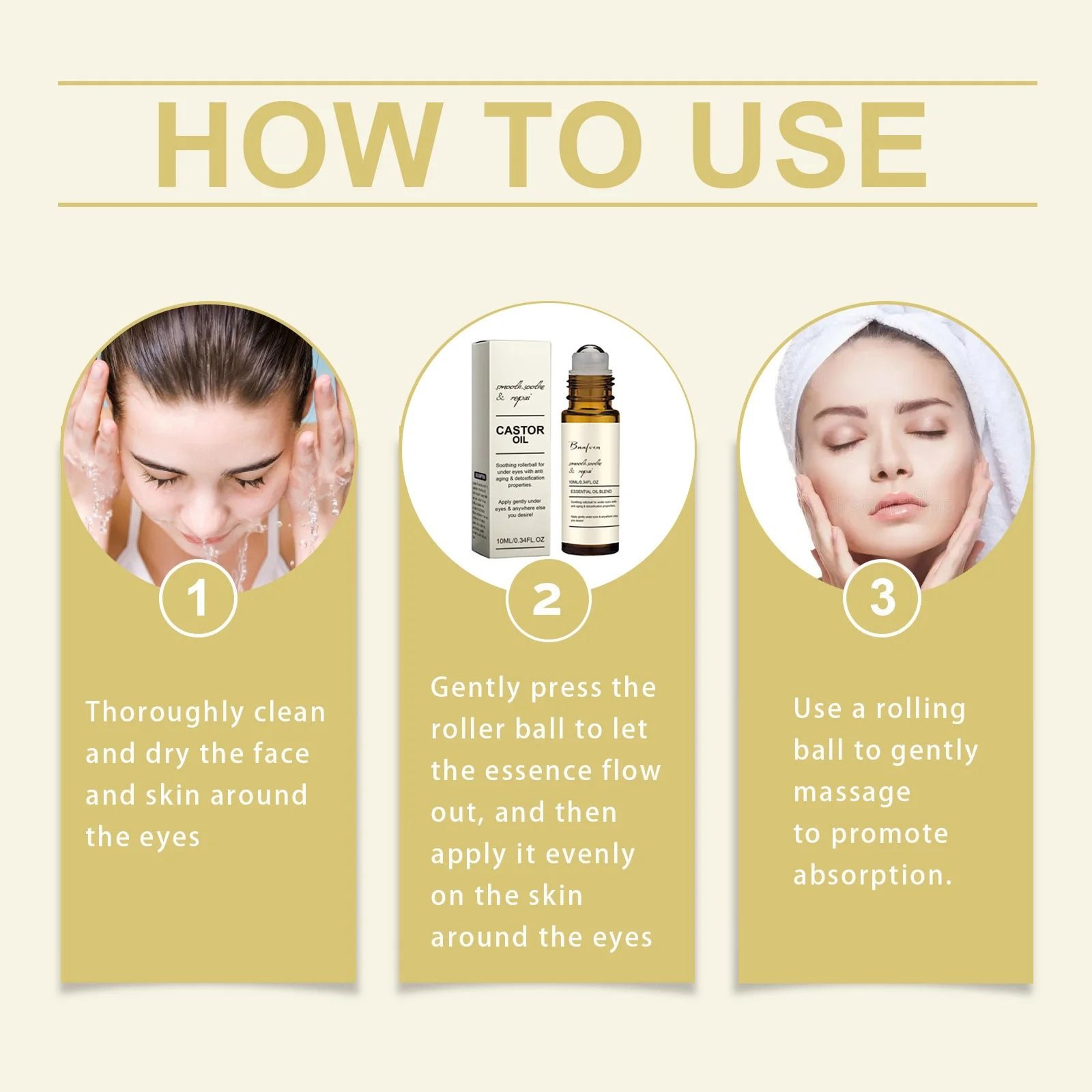 Castor Oil Eye Serum Anti Wrinkle Dark Circle And Puffiness Remover 6