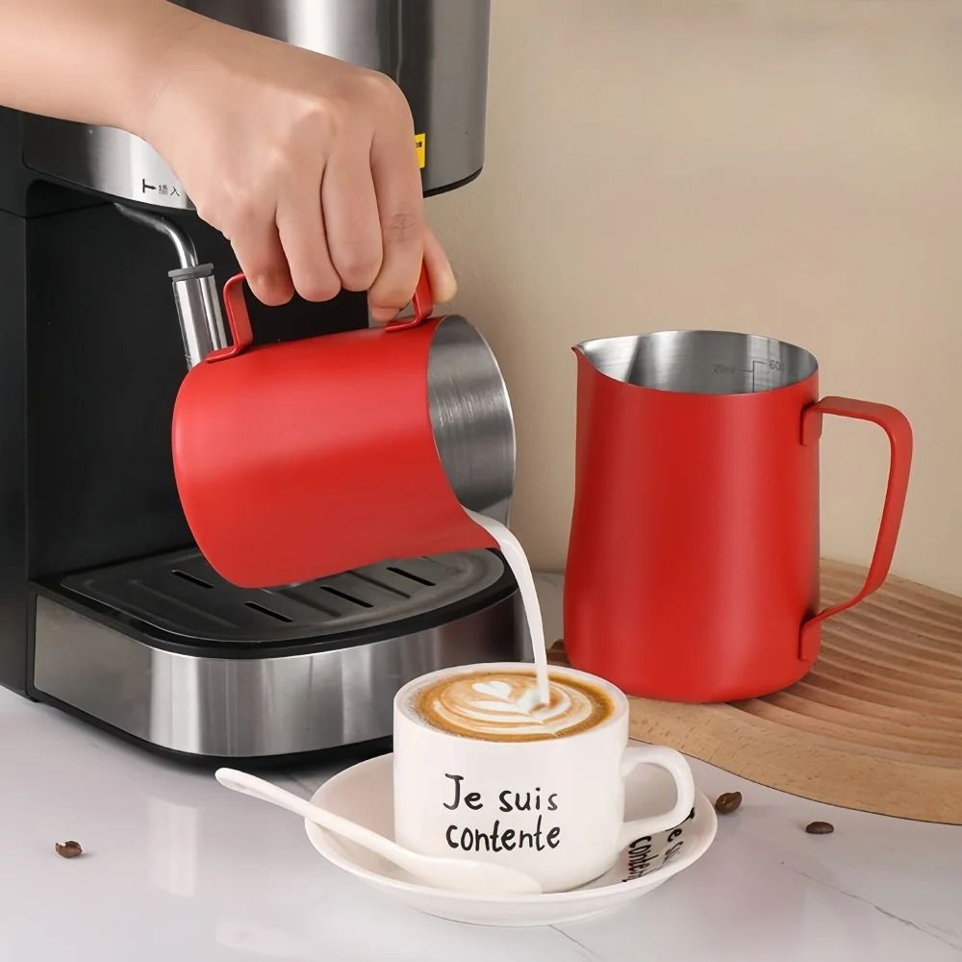 Stainless Steel Coffee Milk Frothing Pitcher 3