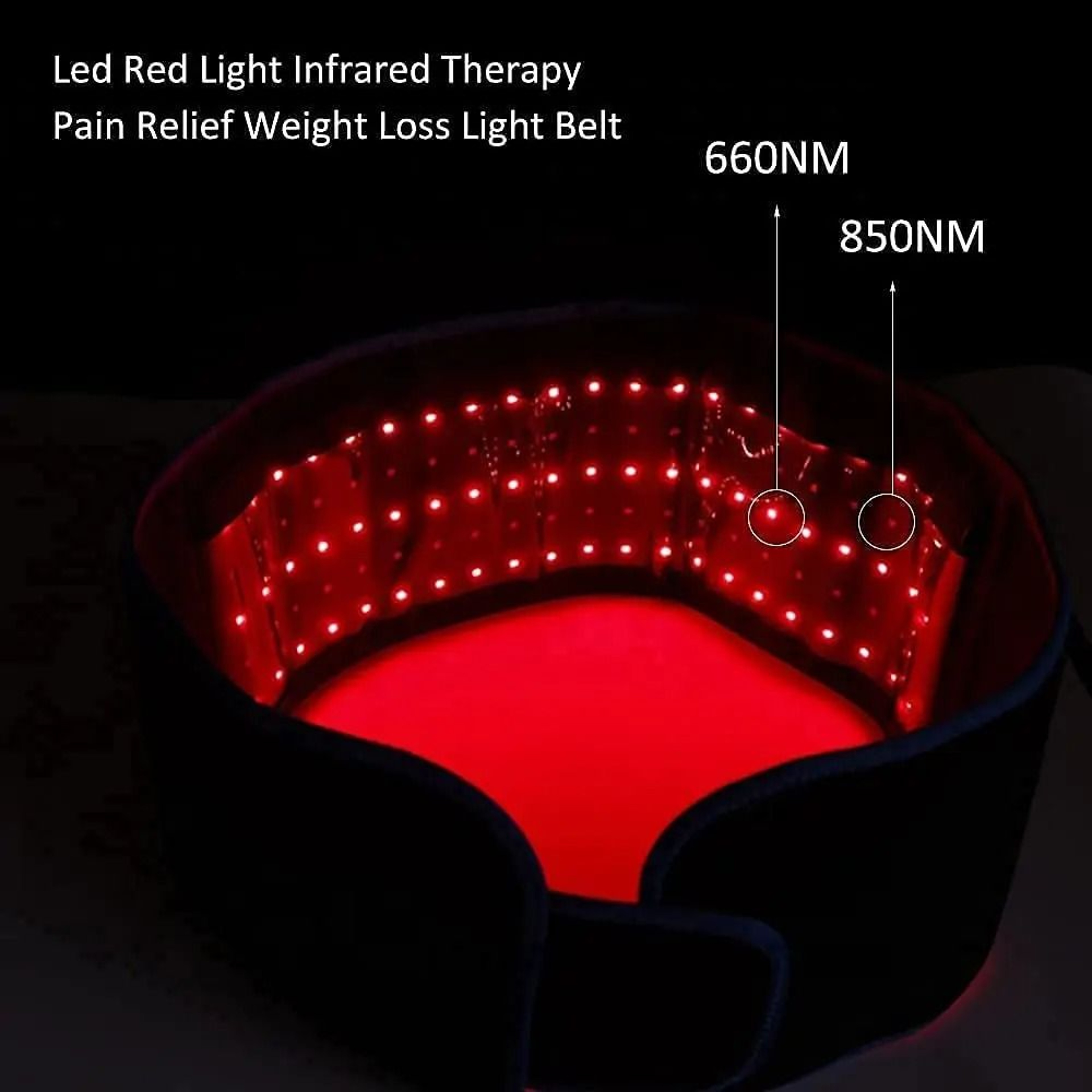Red Infrared Light Therapy Belt For Fat Burning And Pain Relief 3
