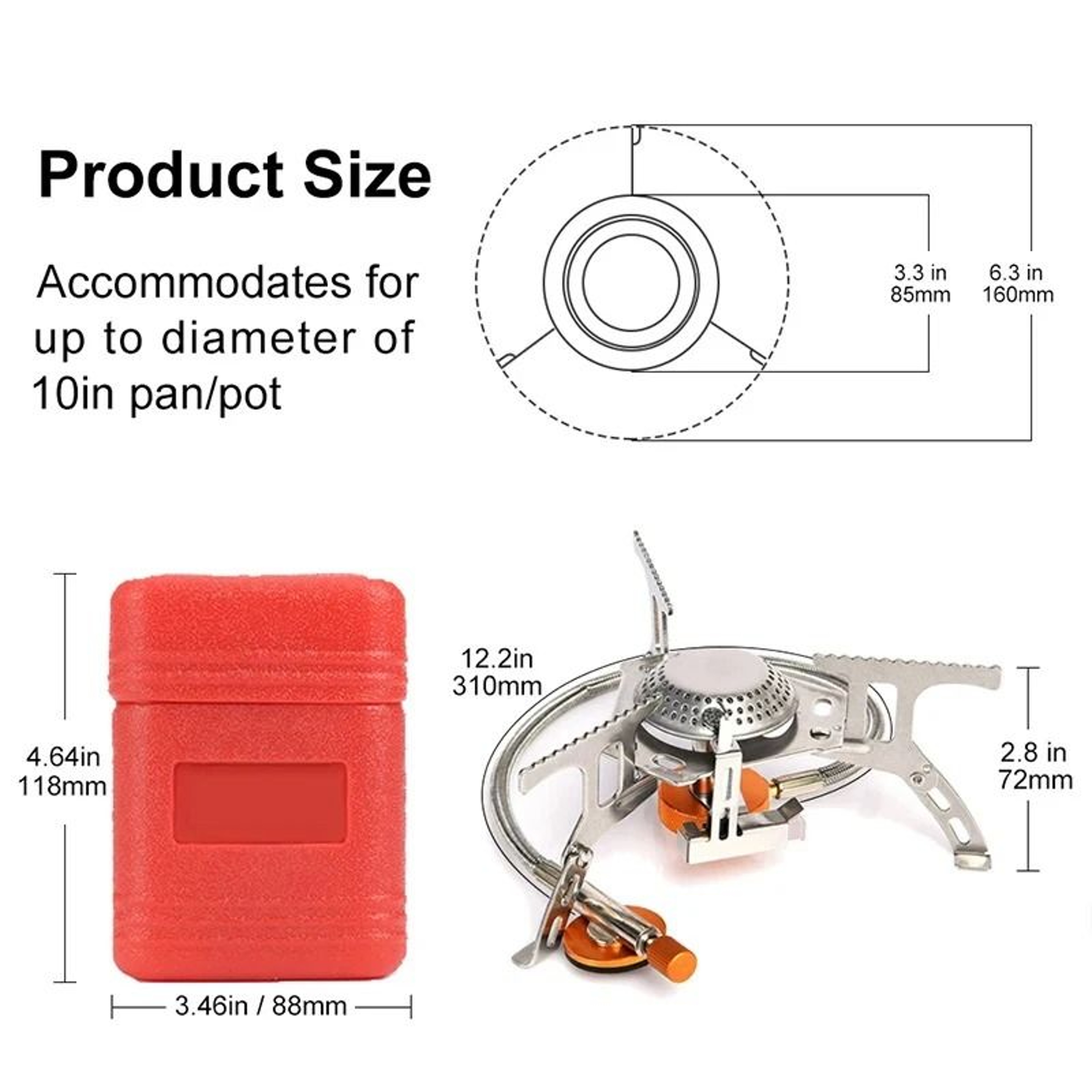 Portable Camping Gas Stove 3500W Folding Outdoor Burner 3